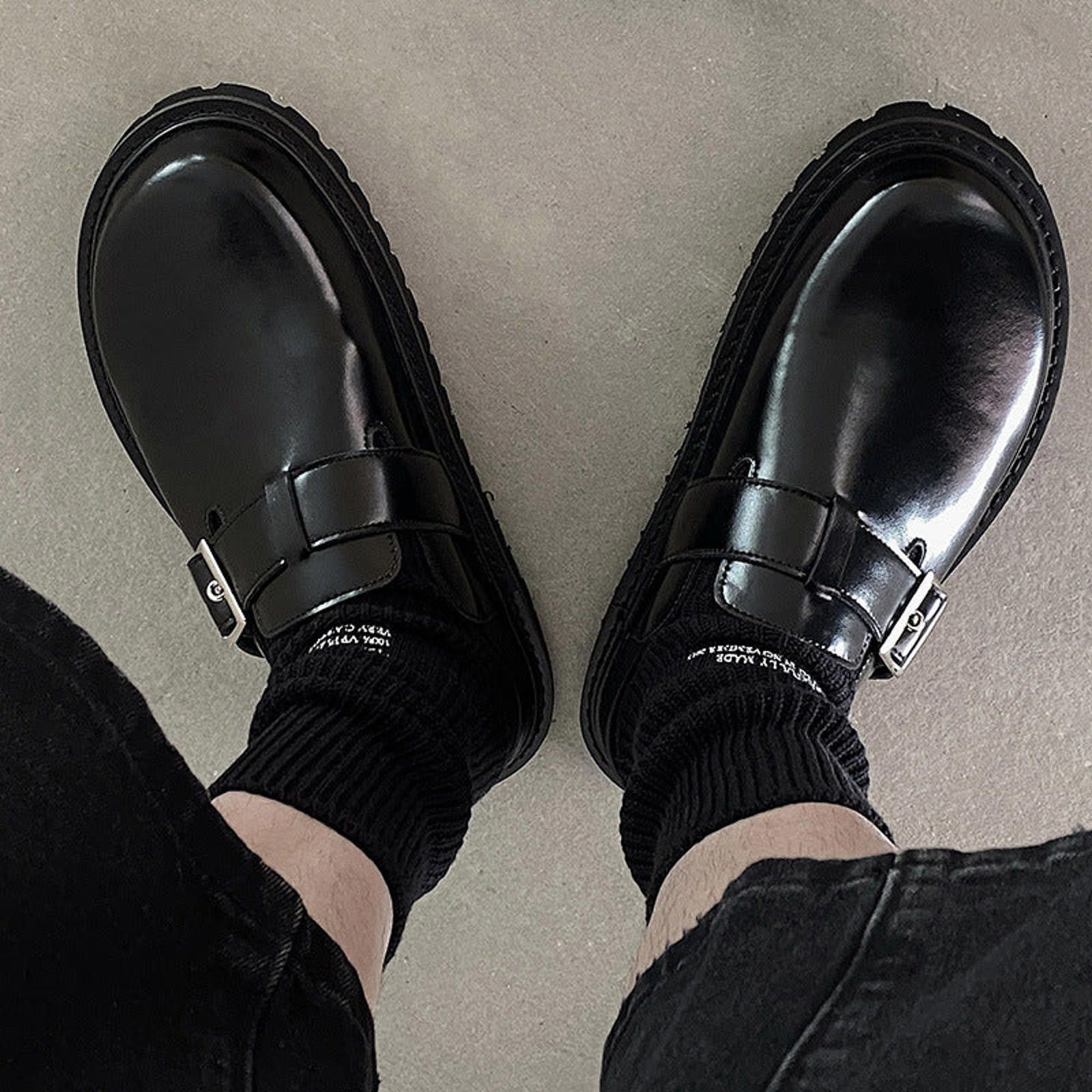 Leather Big-Head Platform Clog Slipper | Leather Outer-Wear Shoes Size US 10 / EU 43 - 4 Thumbnail