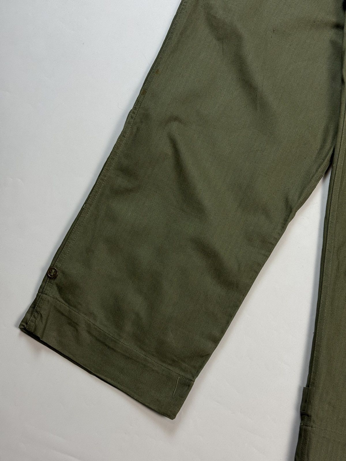 Vintage Original WW2 US Army Corps HBT Herringbone Twill Slack Pants Size 27" / US 4 / IT 40 - 10 Thumbnail