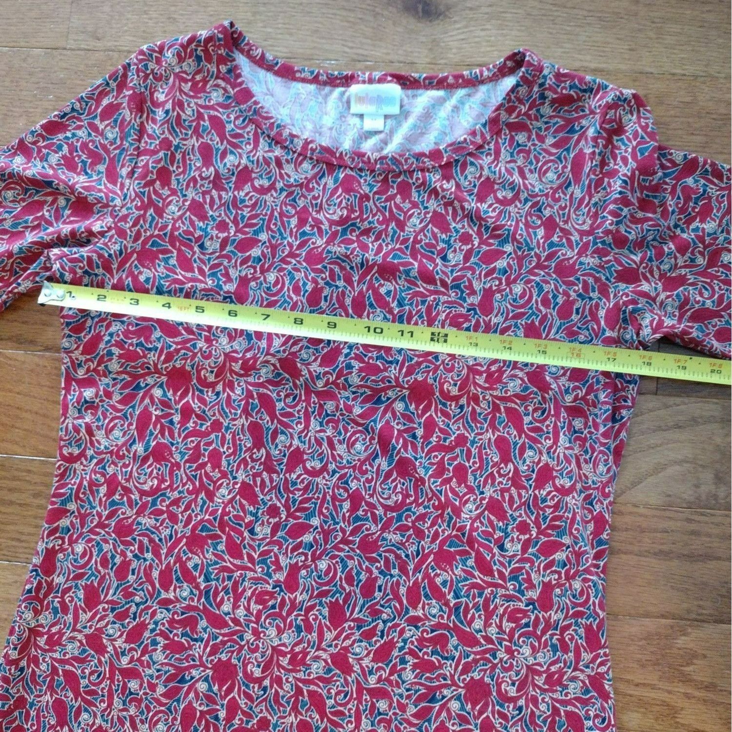 Other LuLaRoe Womens Red Floral Print Dress Size M Size M / US 6-8 / IT 42-44 - 5 Thumbnail