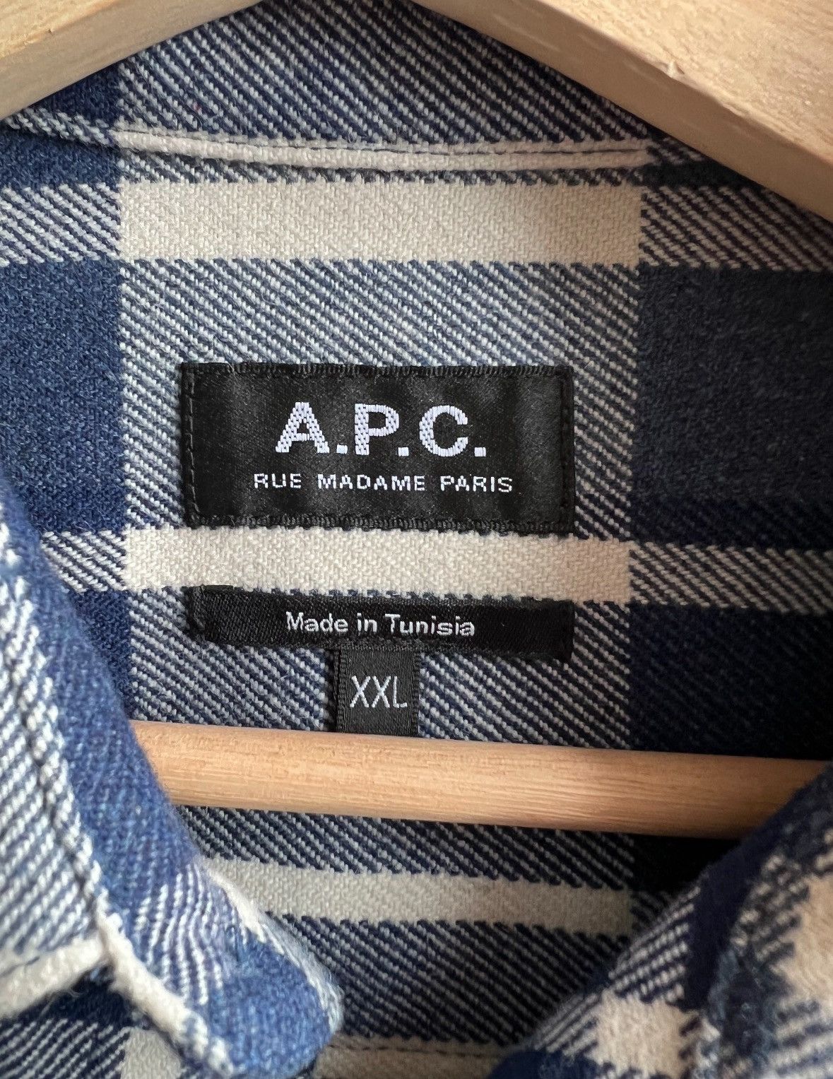 A.P.C. Apc flannel button up pre owned xxl blue fits like xl Size US XXL / EU 58 / 5 - 2 Thumbnail