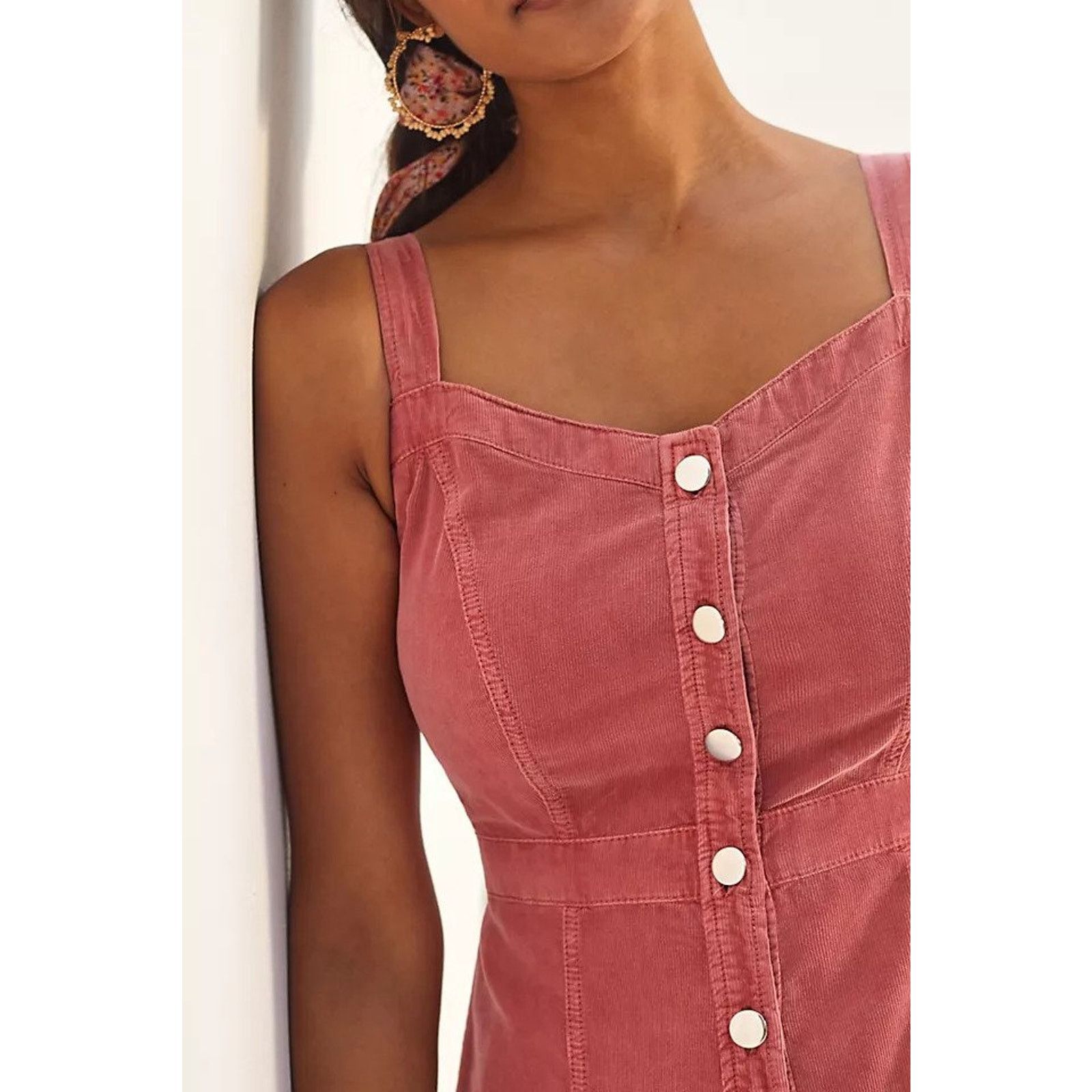 Anthropologie New Anthropologie Pilcro Tiered Corduroy Midi Dress Size 2 Size XS / US 0-2 / IT 36-38 - 3 Thumbnail