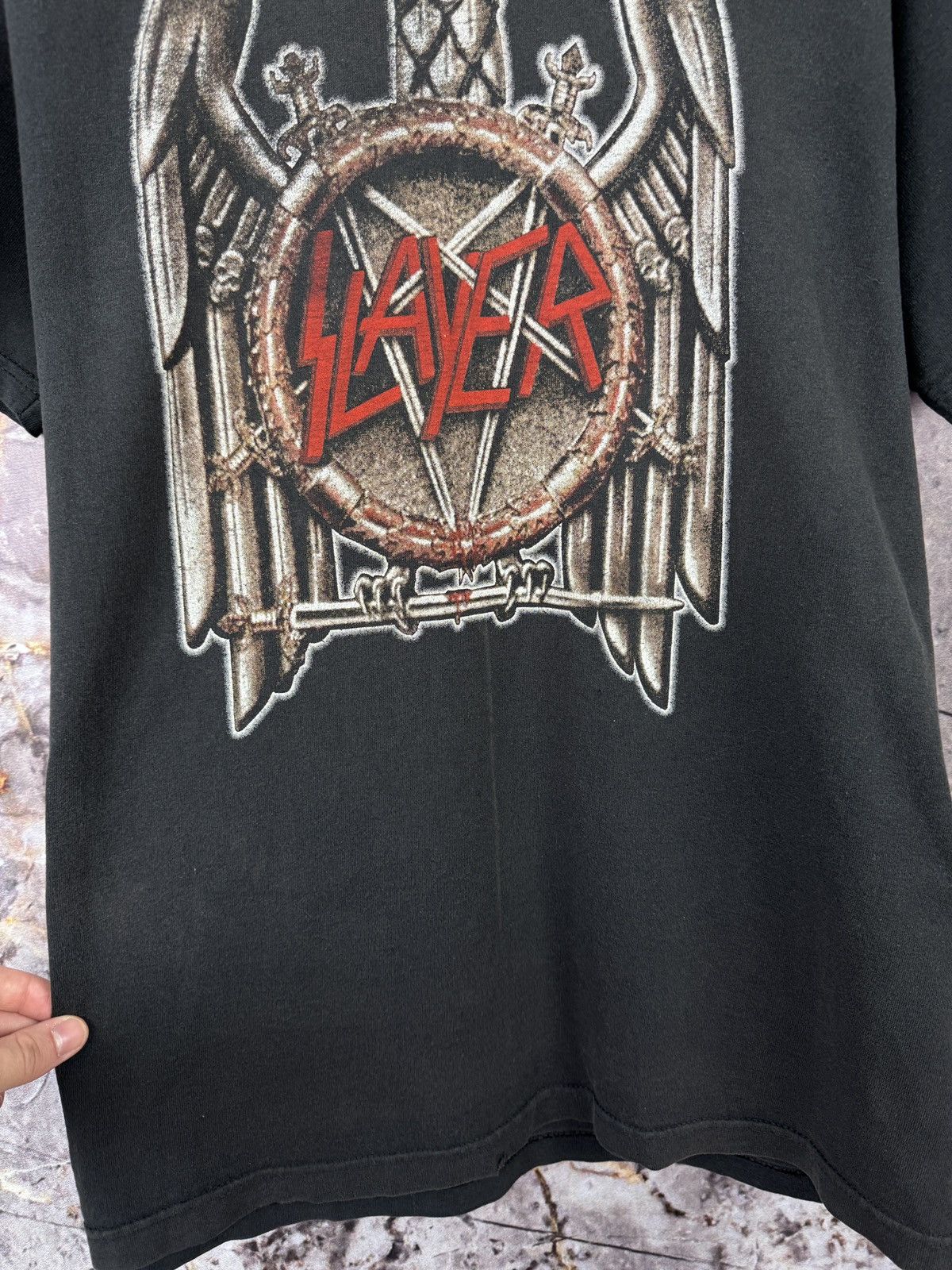 Band Tees Men’s Slayer T-Shirt Tour 2004 Rock Band Size Large Size US L / EU 52-54 / 3 - 4 Thumbnail