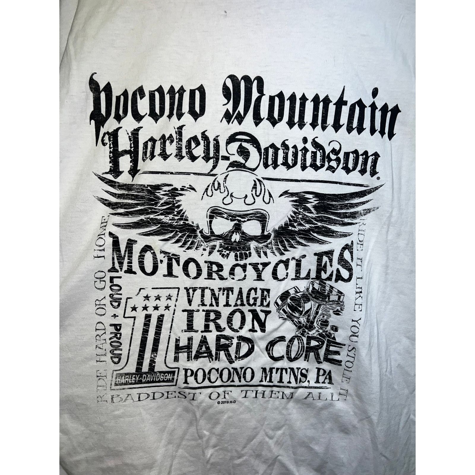 Harley Davidson Harley Davidson Skull Shirt 3XL Pocono Mountain Motorcycle 3 Size US XXL / EU 58 / 5 - 8 Thumbnail
