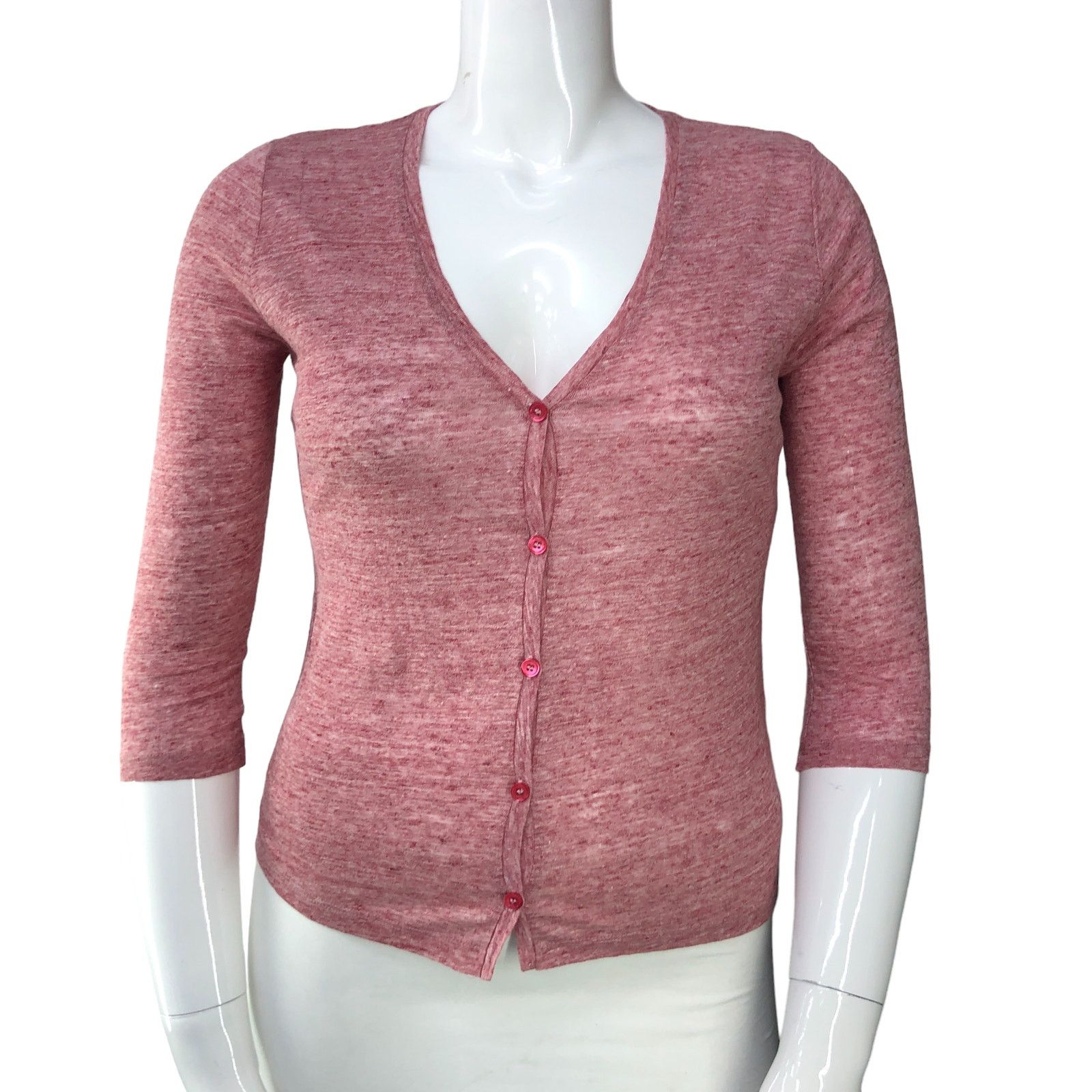 MAJESTIC FILATURES Majestic Filatures Size 3 US M Cardigan Linen V Neck Size M / US 6-8 / IT 42-44 - 11 Thumbnail