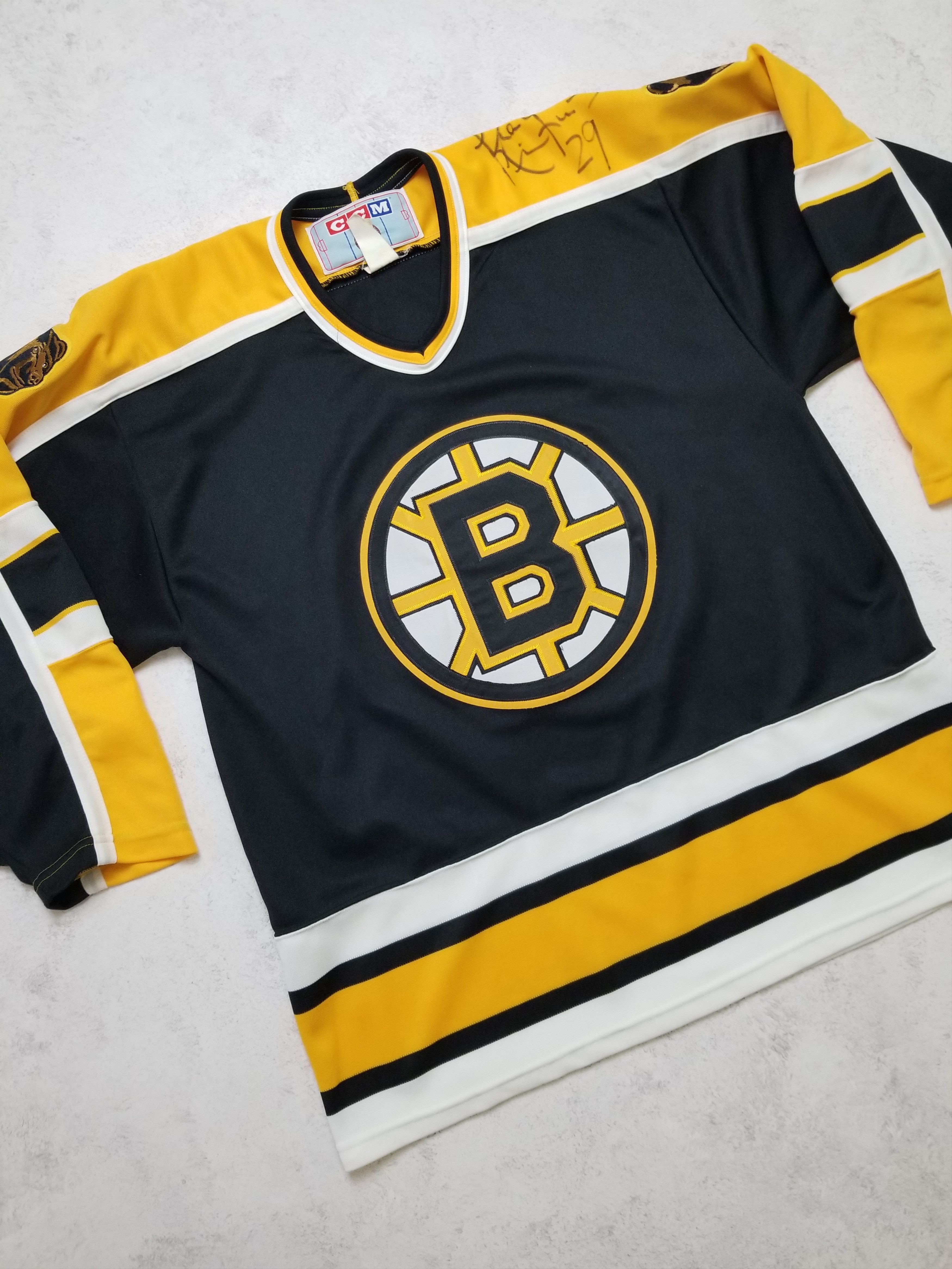 Ccm Vintage Boston Bruins CCM Maska Ice Hockey NHL Jersey Size US L / EU 52-54 / 3 - 12 Thumbnail