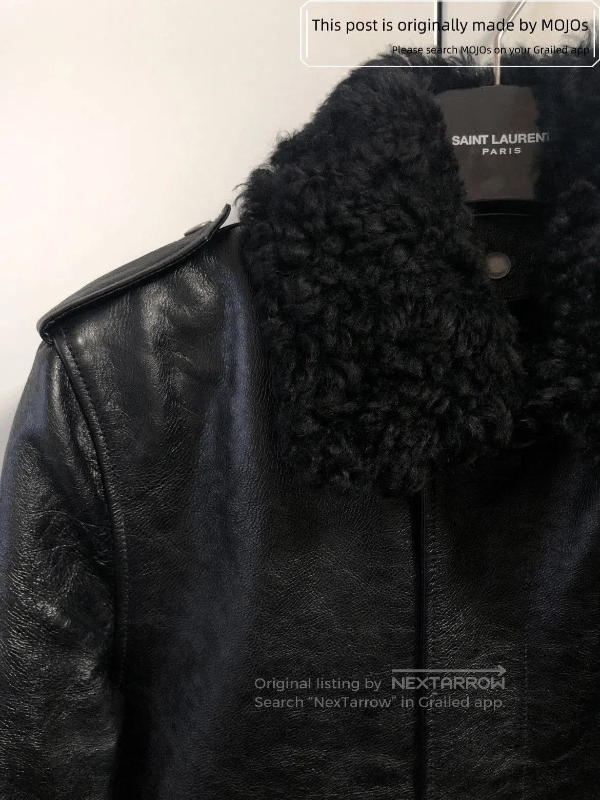 Saint Laurent Paris Sz 46 Saint Laurent Paris Heaven Stitches Leather Coat. Size US S / EU 44-46 / 1 - 2 Thumbnail