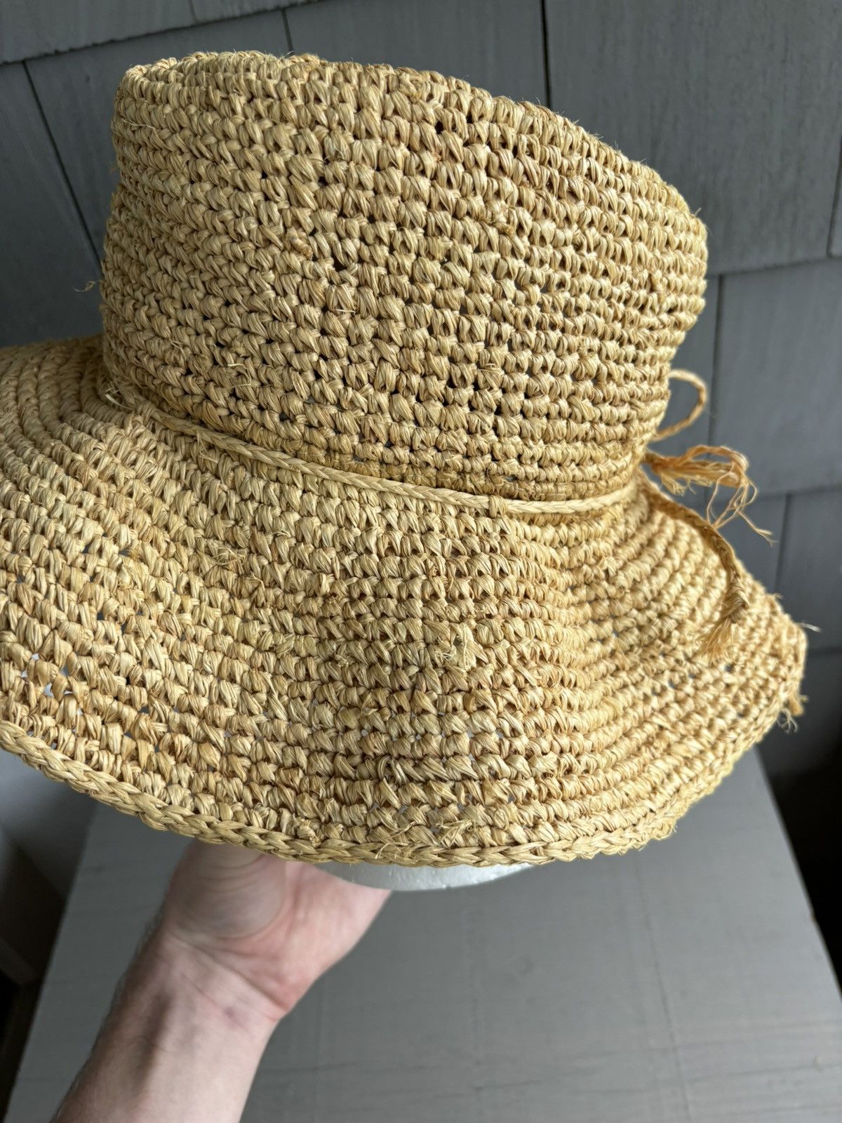 Japanese Brand × Vintage Vintage Straw Hat 1970s Pickaxe Explorer Floppy Brim 60s 50s Size ONE SIZE - 7 Thumbnail