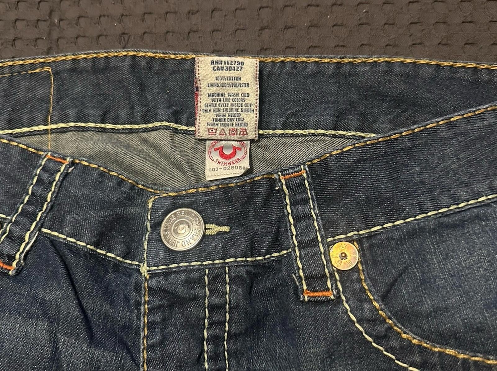 True Religion True Religion Jeans Swimwear Blue Denim Surf Shorts Men’s 38 Size US 32 / EU 48 - 5 Thumbnail