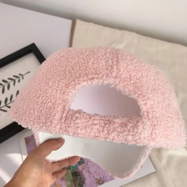 Other Pink Cozy Sherpa Fleece Baseball Cap Winter Warm Soft Hat Size ONE SIZE - 7 Thumbnail