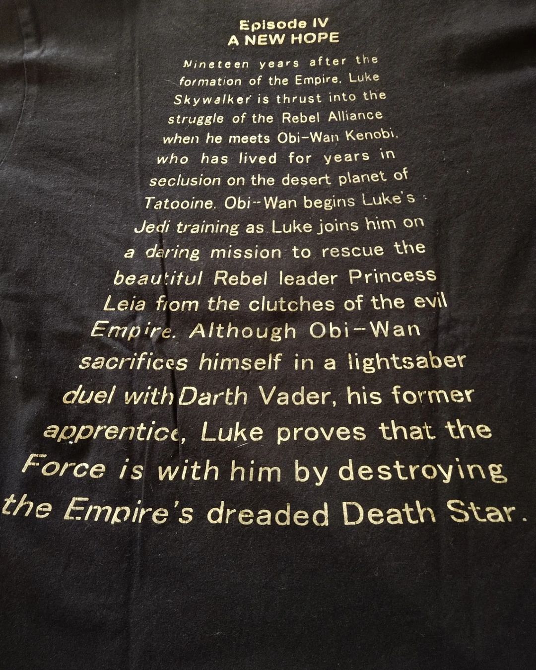 Star Wars Star Wars Episode IV Letters Official Movie Tees Size US S / EU 44-46 / 1 - 4 Thumbnail