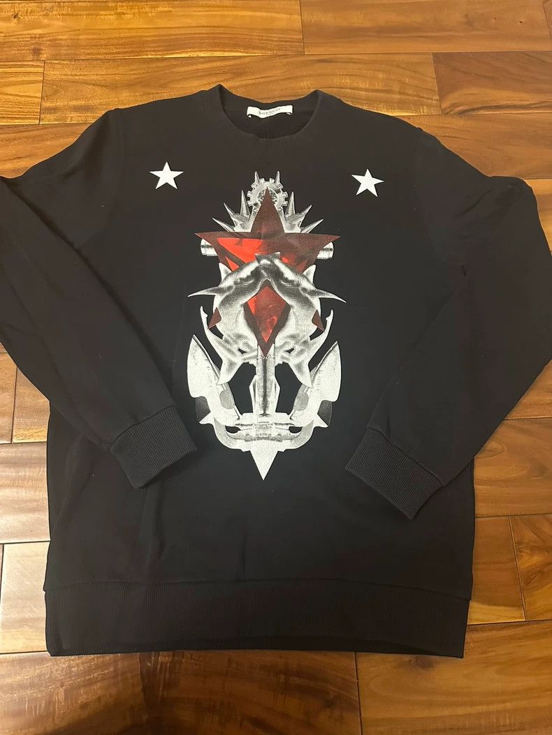 Givenchy Givenchy Black Shark Anchor Hoodie Size OS S Size US S / EU 44-46 / 1 - 1 Thumbnail