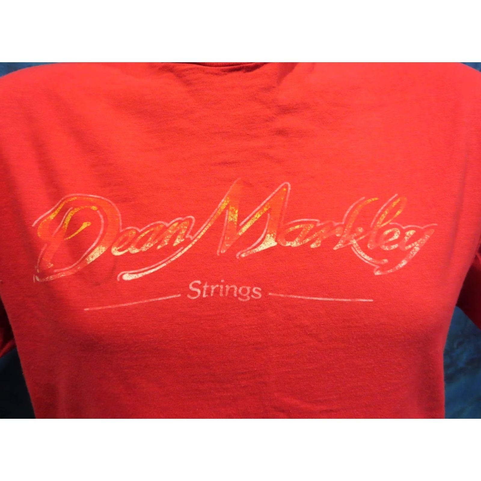 Vintage VINTAGE Dean Markley STRINGS T-Shirt LARGE red 80s 90s guitar music rock Mens XL Size US L / EU 52-54 / 3 - 2 Thumbnail