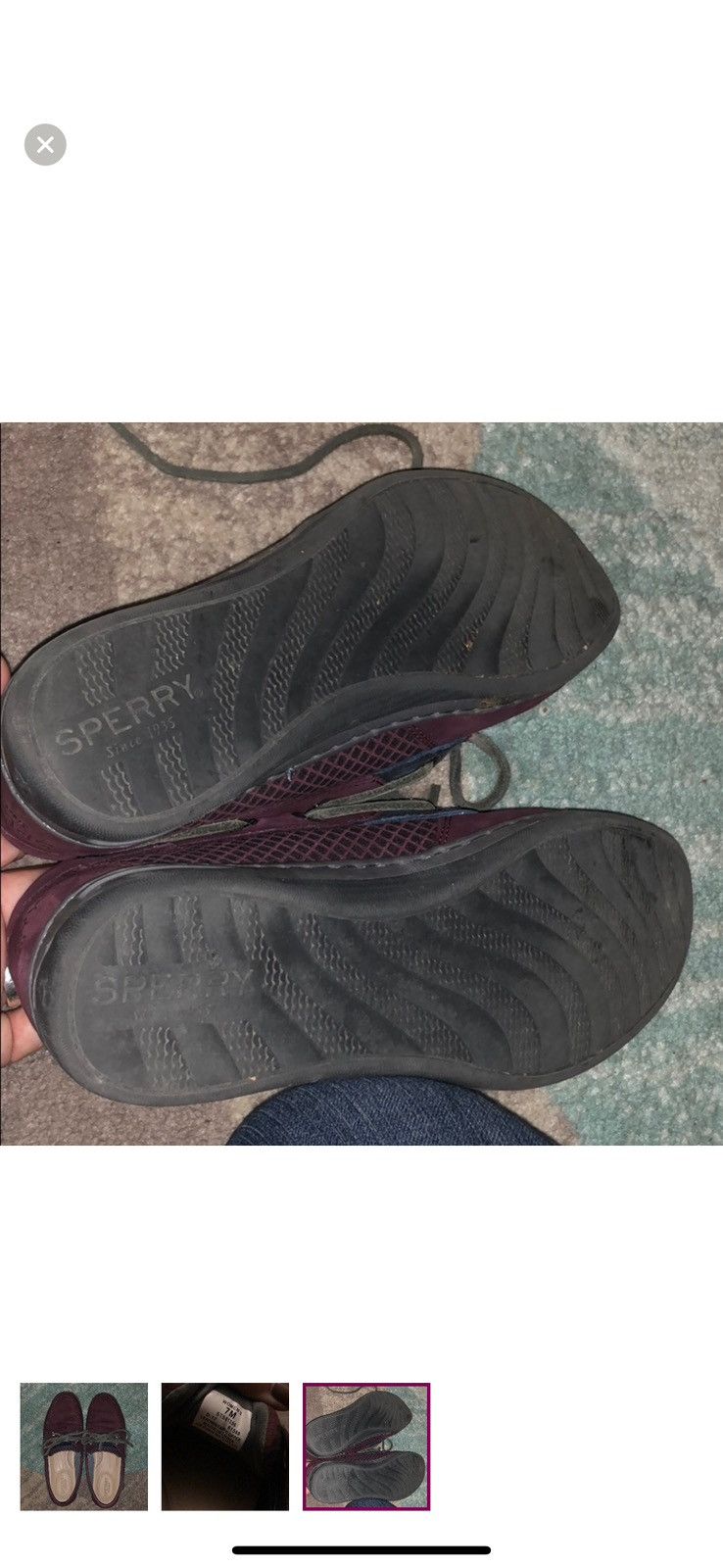 Sperry Sperry maroon boat shoe Size US 7 / IT 37 - 3 Thumbnail