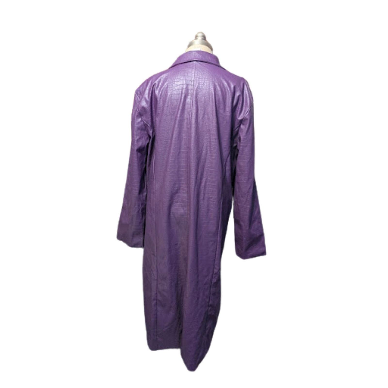 Unknown London Suicide Squad Joker Purple Faux Leather Coat Men's L USED Size US L / EU 52-54 / 3 - 2 Thumbnail