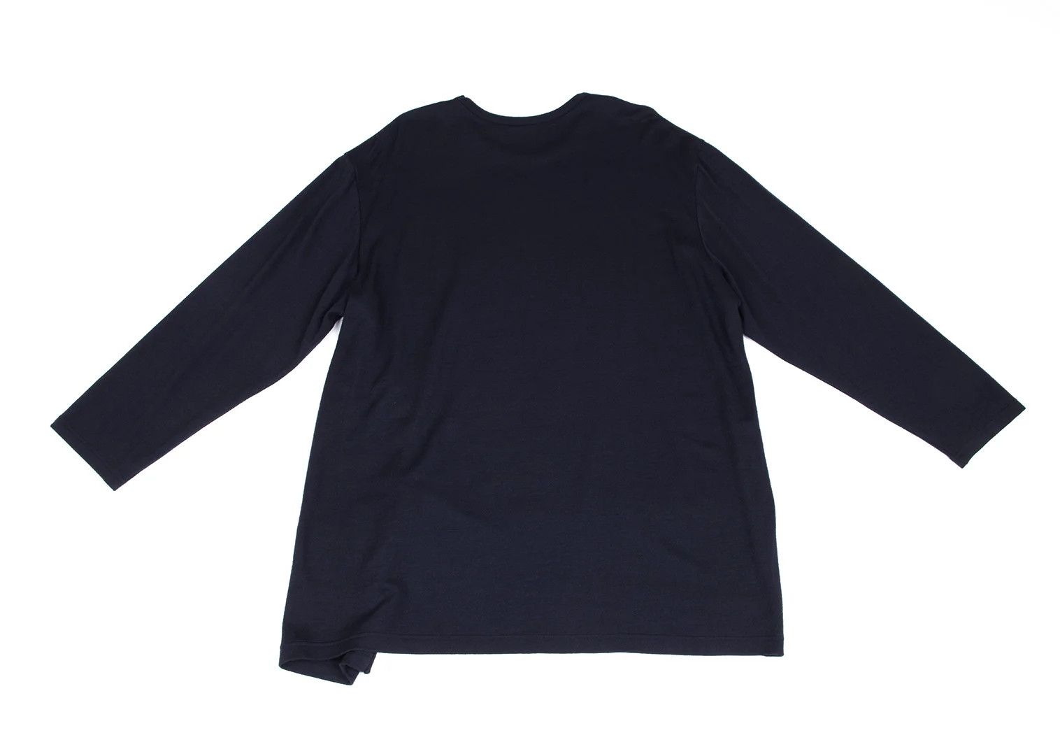 Yohji Yamamoto Twisted Design Wool Knit Top in Navy Blue Size US L / EU 52-54 / 3 - 9 Thumbnail