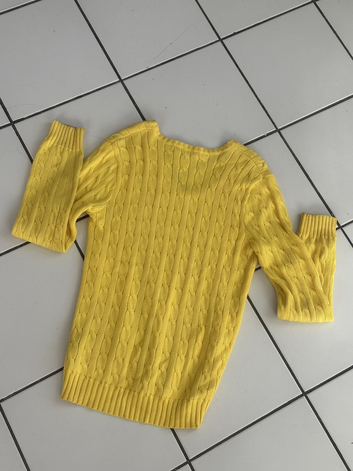Ralph Lauren Ralph Lauren Knitted Yellow Sweater Size L / US 10 / IT 46 - 4 Thumbnail
