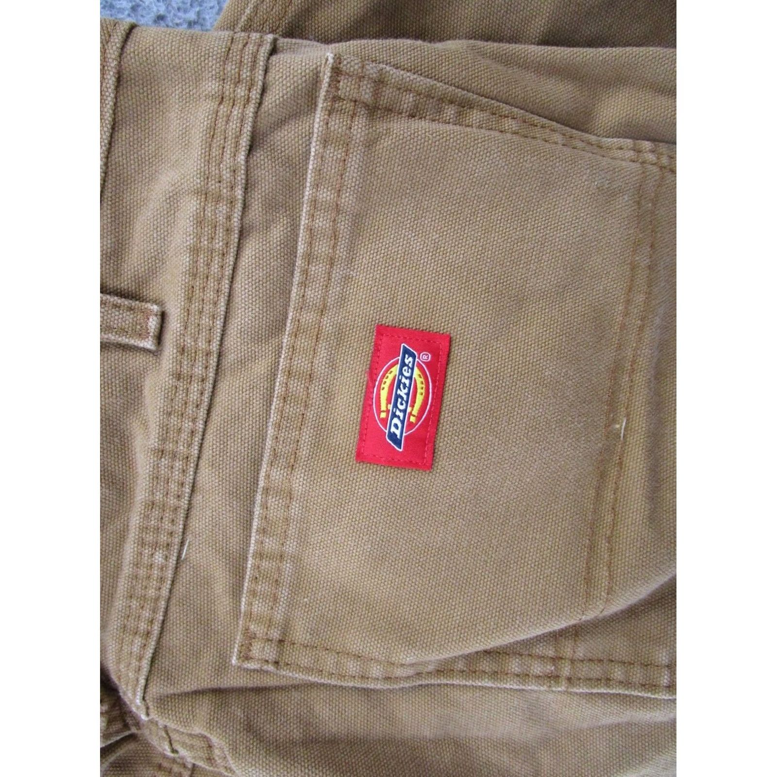 Dickies Dickies Work Wear Carpenter Style Pants Beige Canvas Size 32x33 Mens Regular 32in Inseam Straight Leg Canvas Workwear 90s Size US 32 / EU 48 - 5 Thumbnail