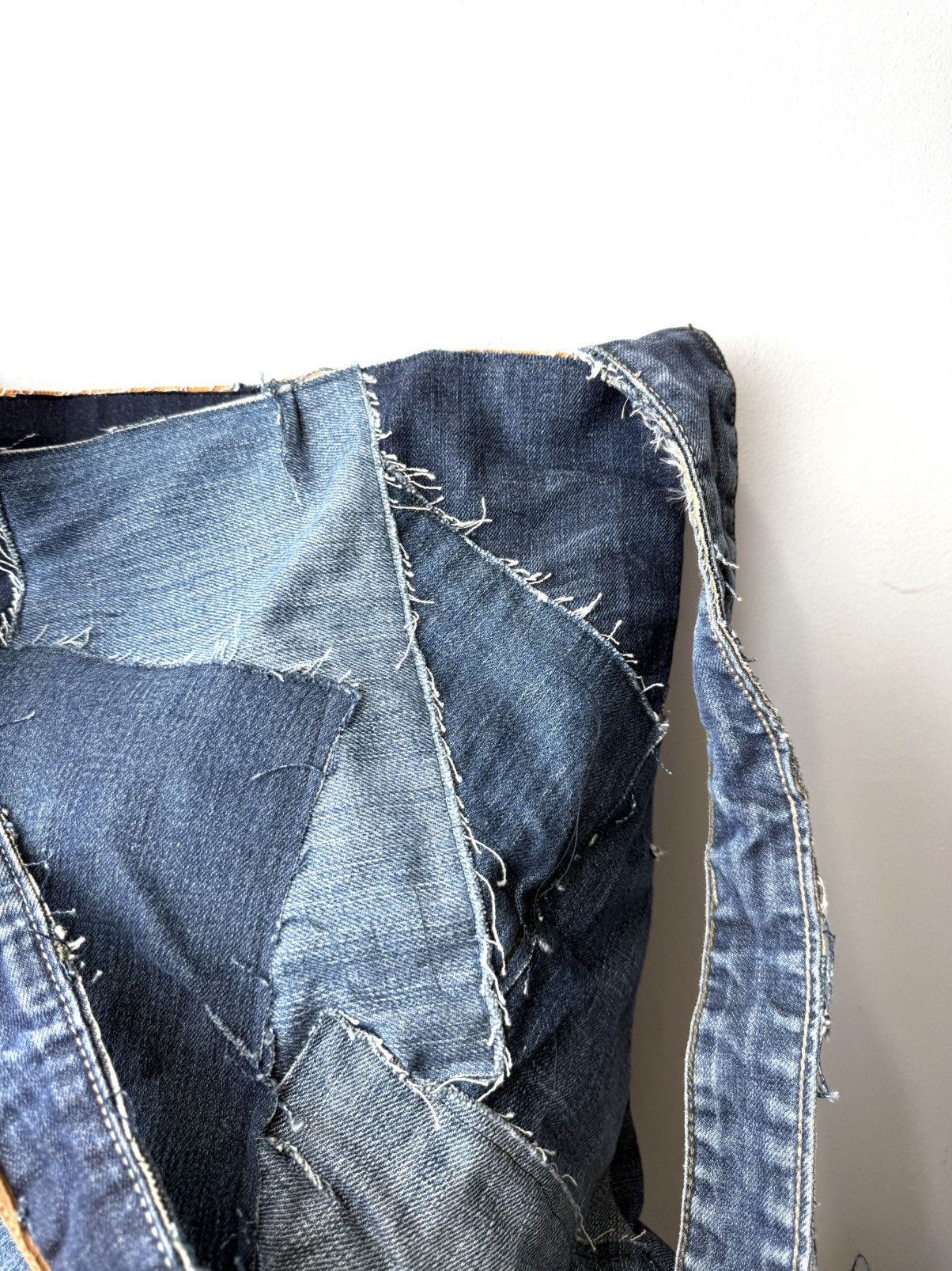 Vintage Rare! Vintage Patchwork Denim Bag Shopper Y2K Levis Diesel Size ONE SIZE - 6 Thumbnail