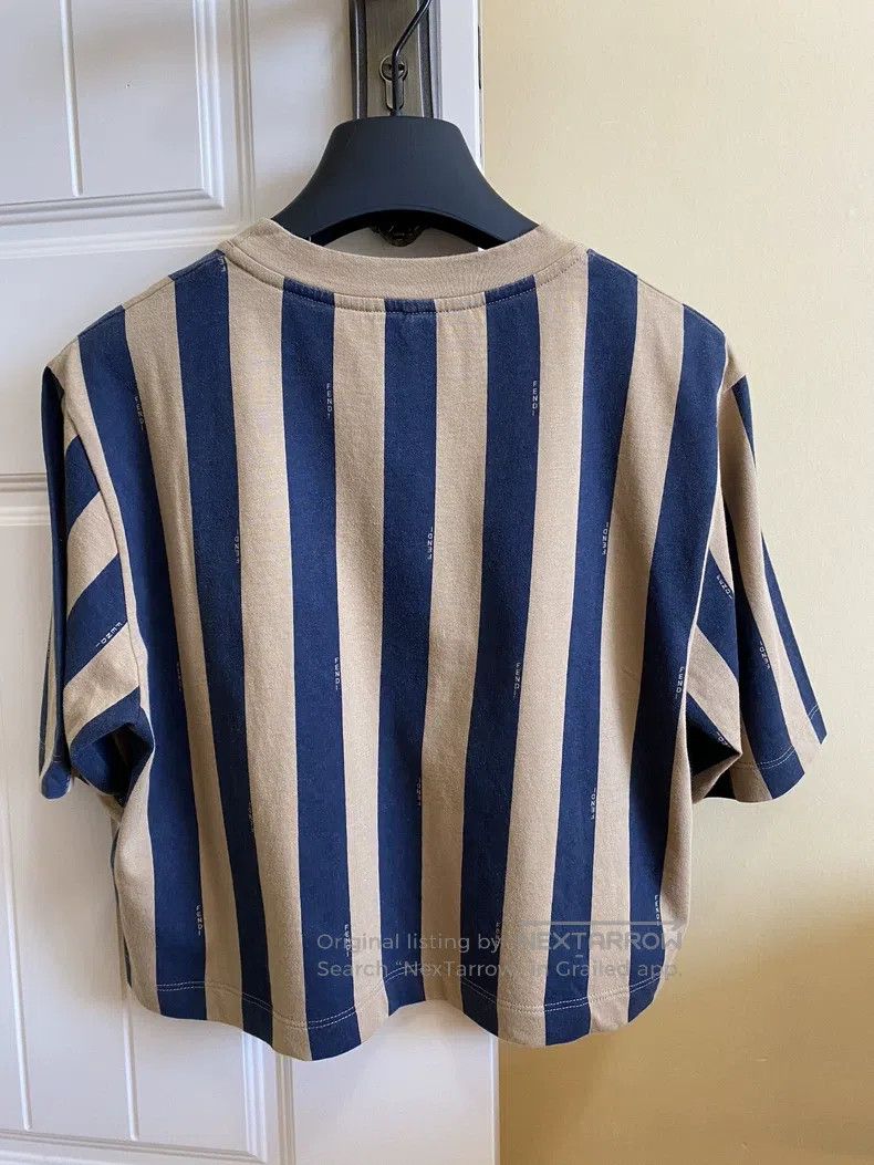 Fendi Fendi Color Block Striped Letter Logo Short Sleeve T-Shirt Size M / US 6-8 / IT 42-44 - 3 Thumbnail