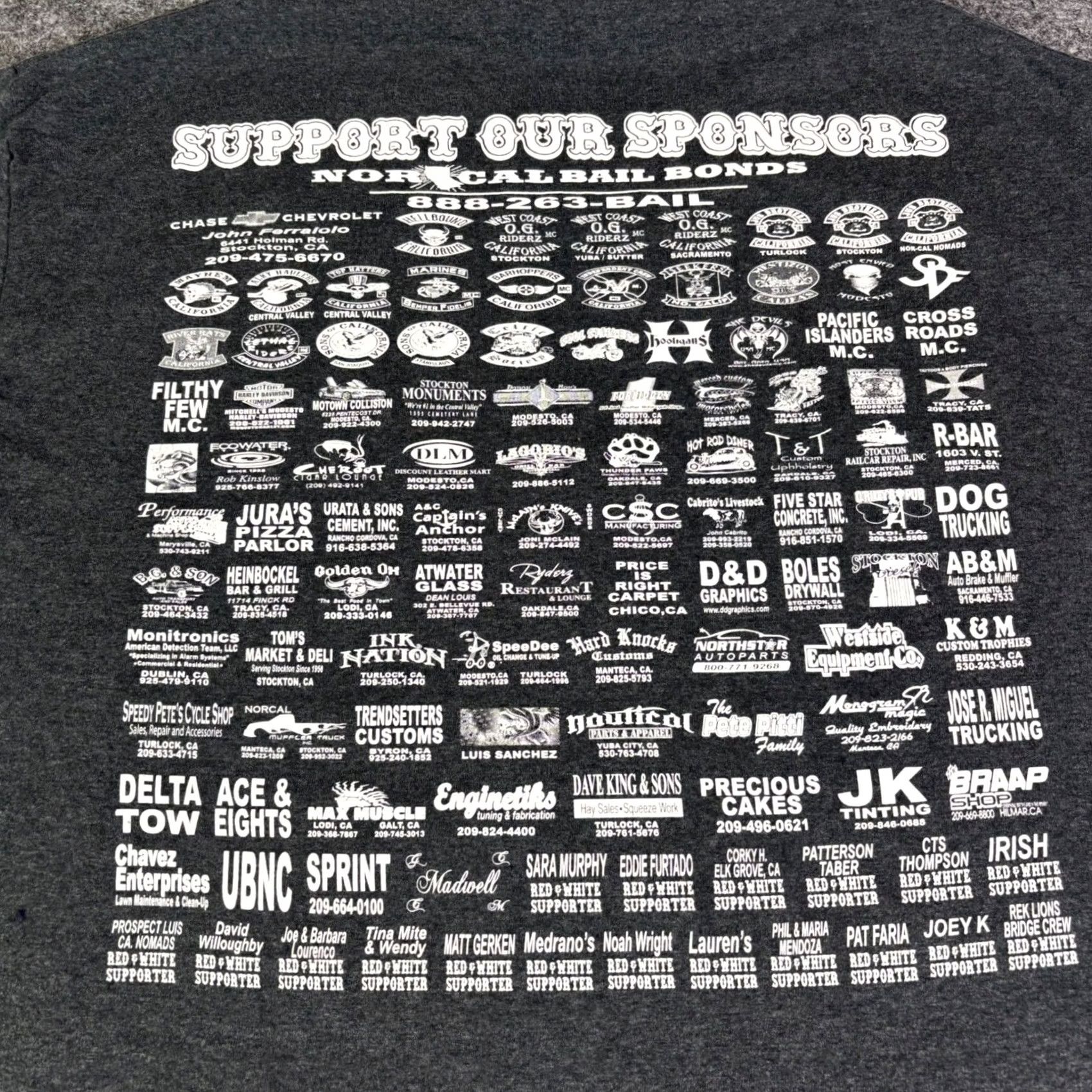 Vintage VINTAGE Port and Company CA Nomads 2010 Fall Ball Biker Graphic Shirt Mens XL Gray Size US XL / EU 56 / 4 - 7 Thumbnail