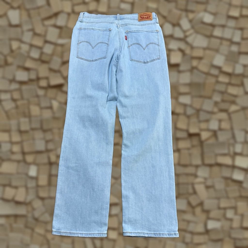 Levi's Levi's Jeans Women's Size 29 Blue Denim High Rise Straight Crop Distressed Jeans Size 29" - 1 Thumbnail