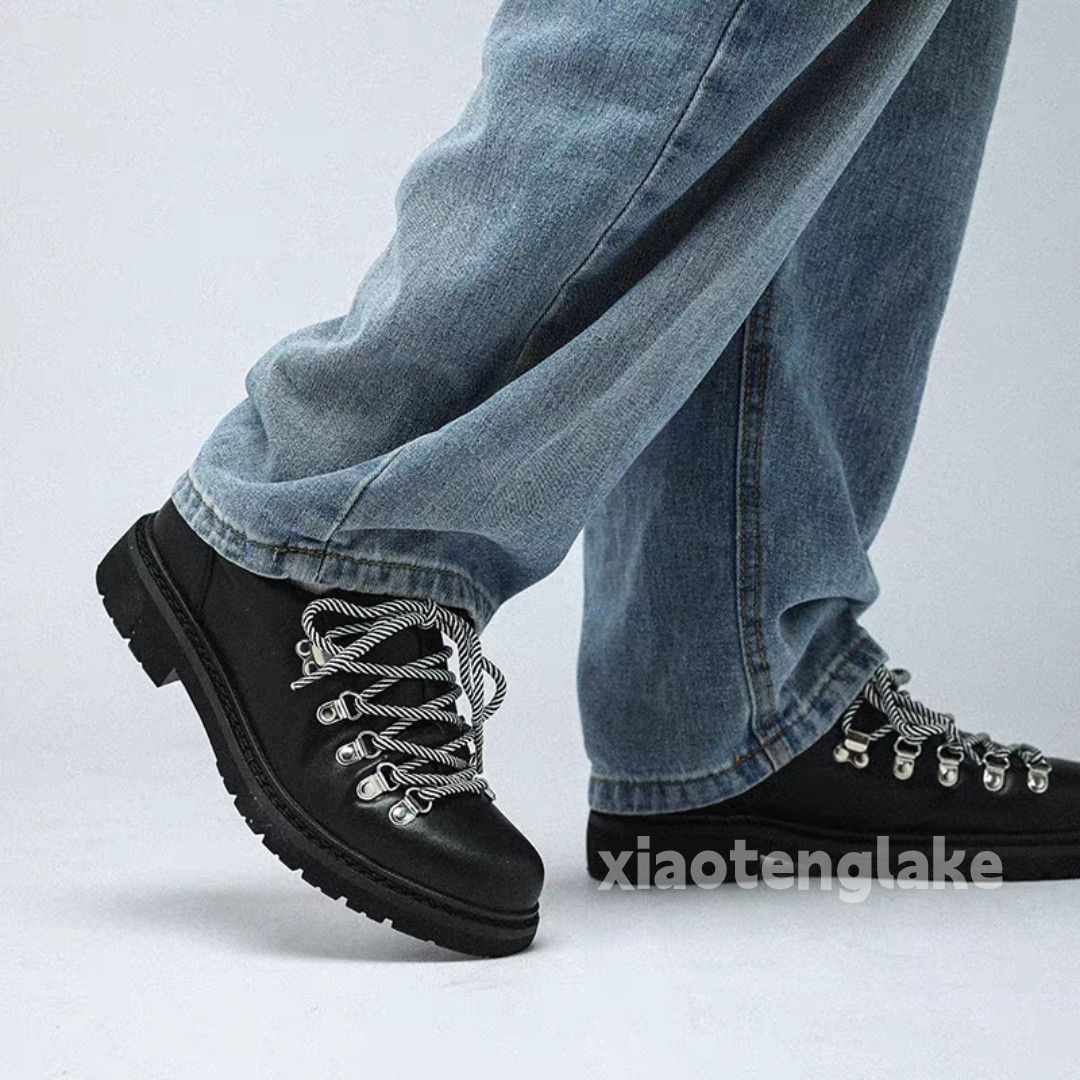 Vintage Unisex outdoor utility workwear hiking mountain boots shoes Size US 12 / EU 45 - 2 Thumbnail