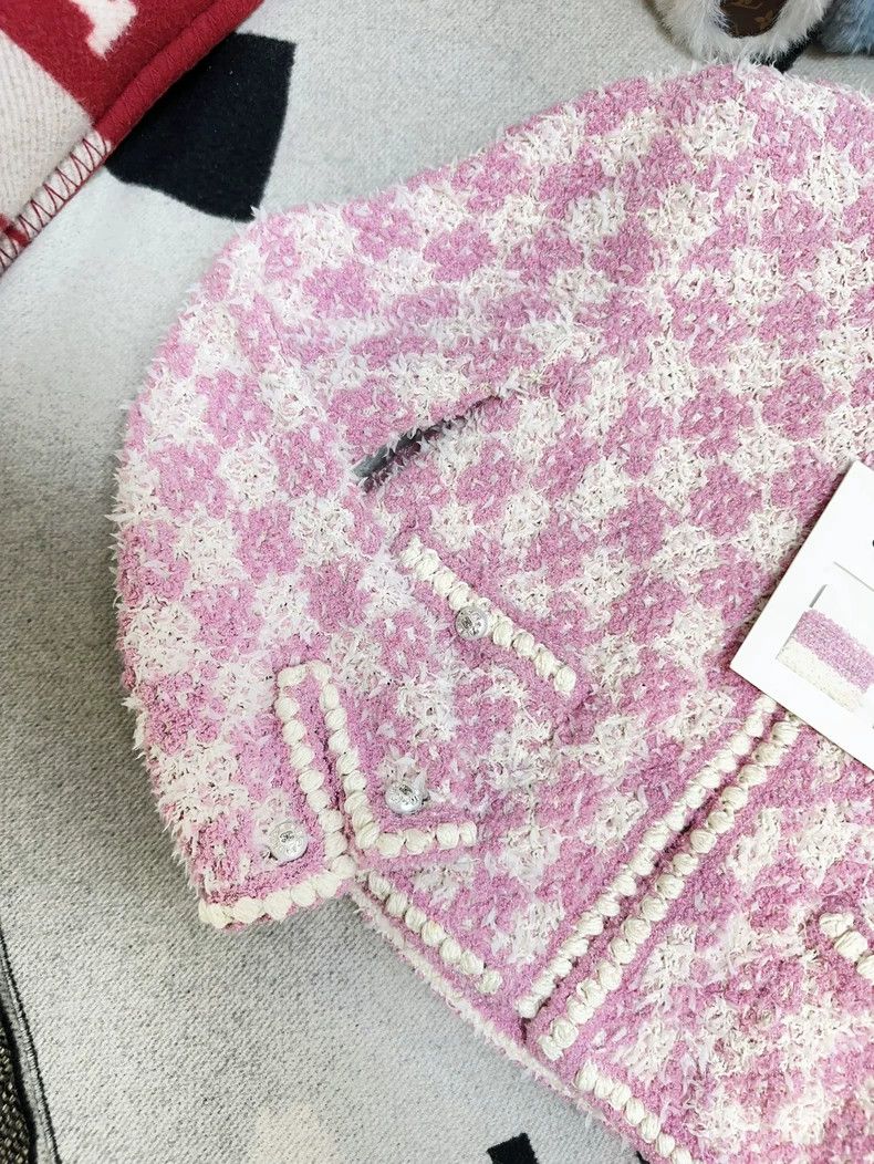 Chanel Chanel 23s spring and summer pink checkerboard checkered d Size XXS / US 00 / IT 34 - 3 Thumbnail