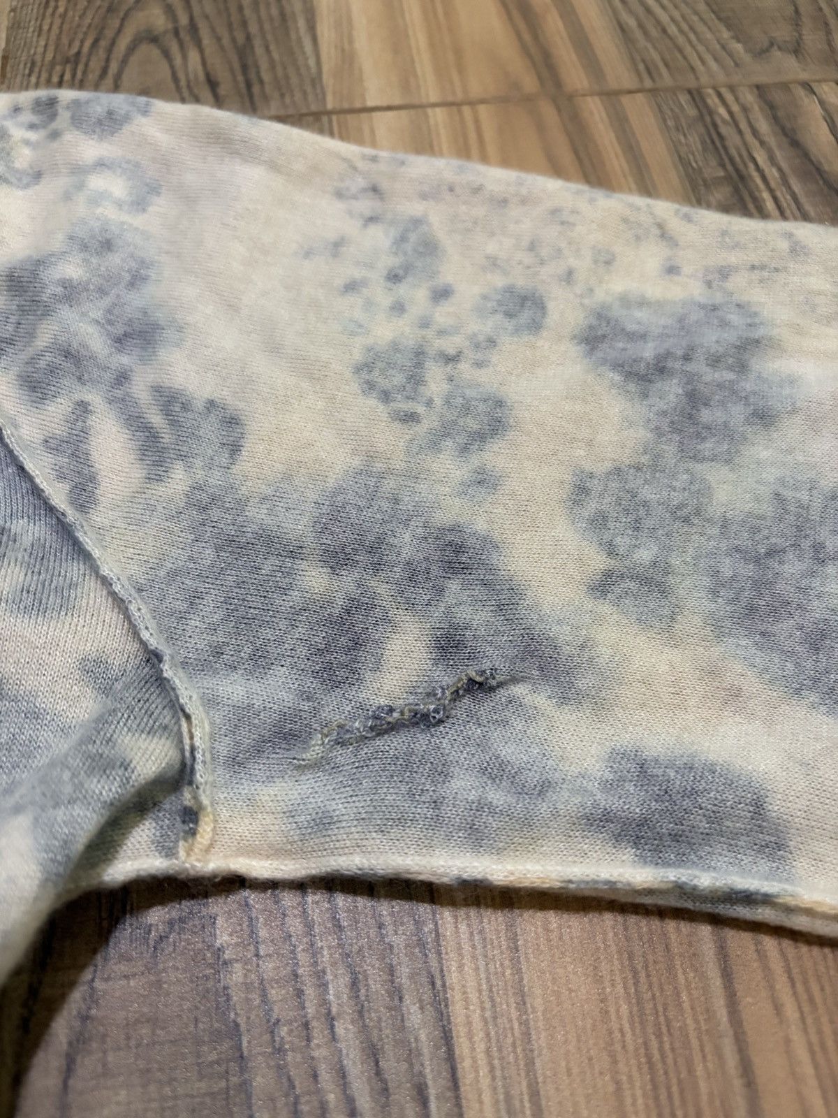 Loro Piana LORO PIANA BLUE EYES FLORAL CASHMERE SILK SWEATERS Size L / US 10 / IT 46 - 11 Thumbnail