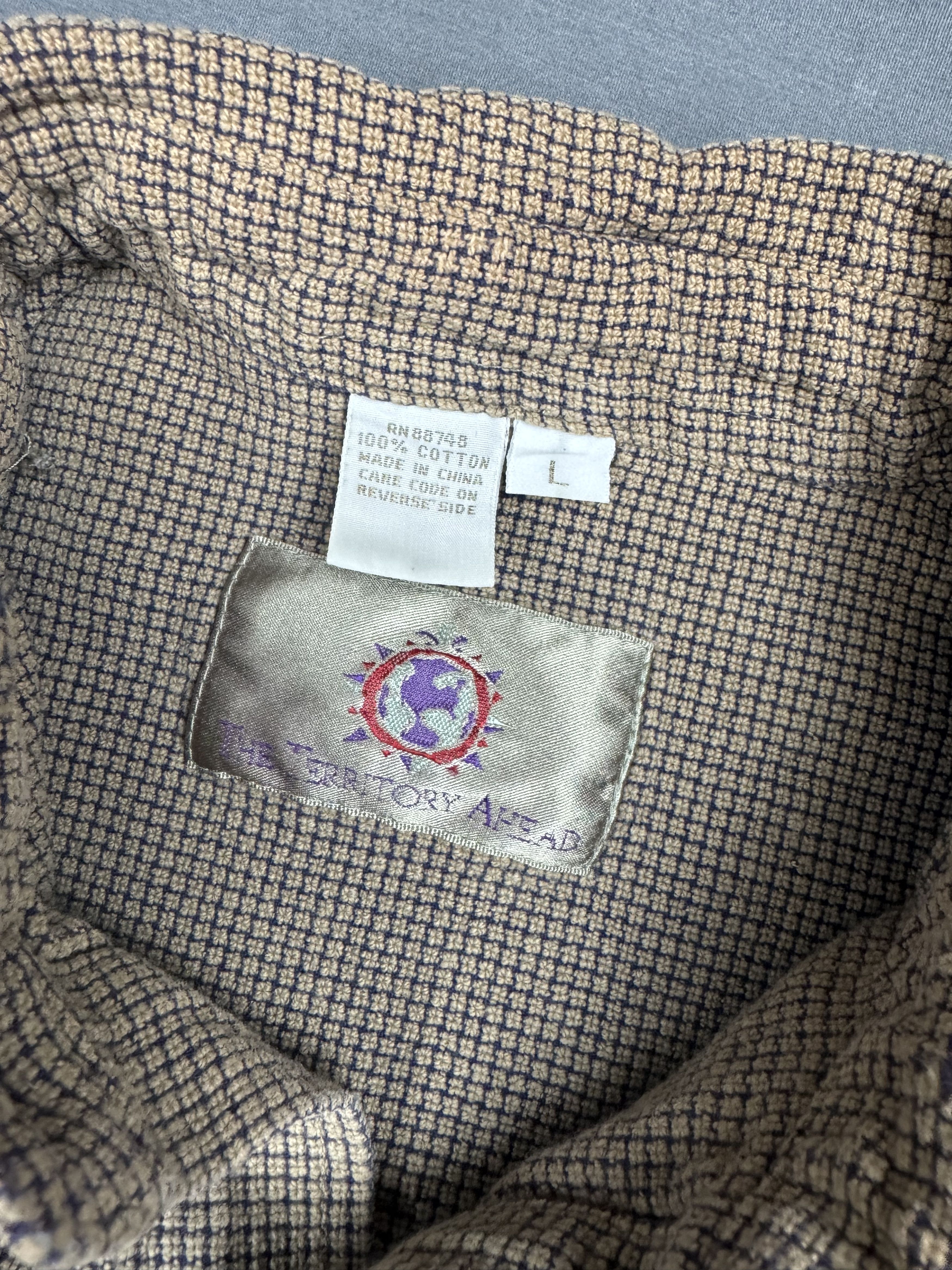 The Territory Ahead The Territory Ahead Textured Button-Up Preppy L/S Shirt Size US L / EU 52-54 / 3 - 4 Thumbnail