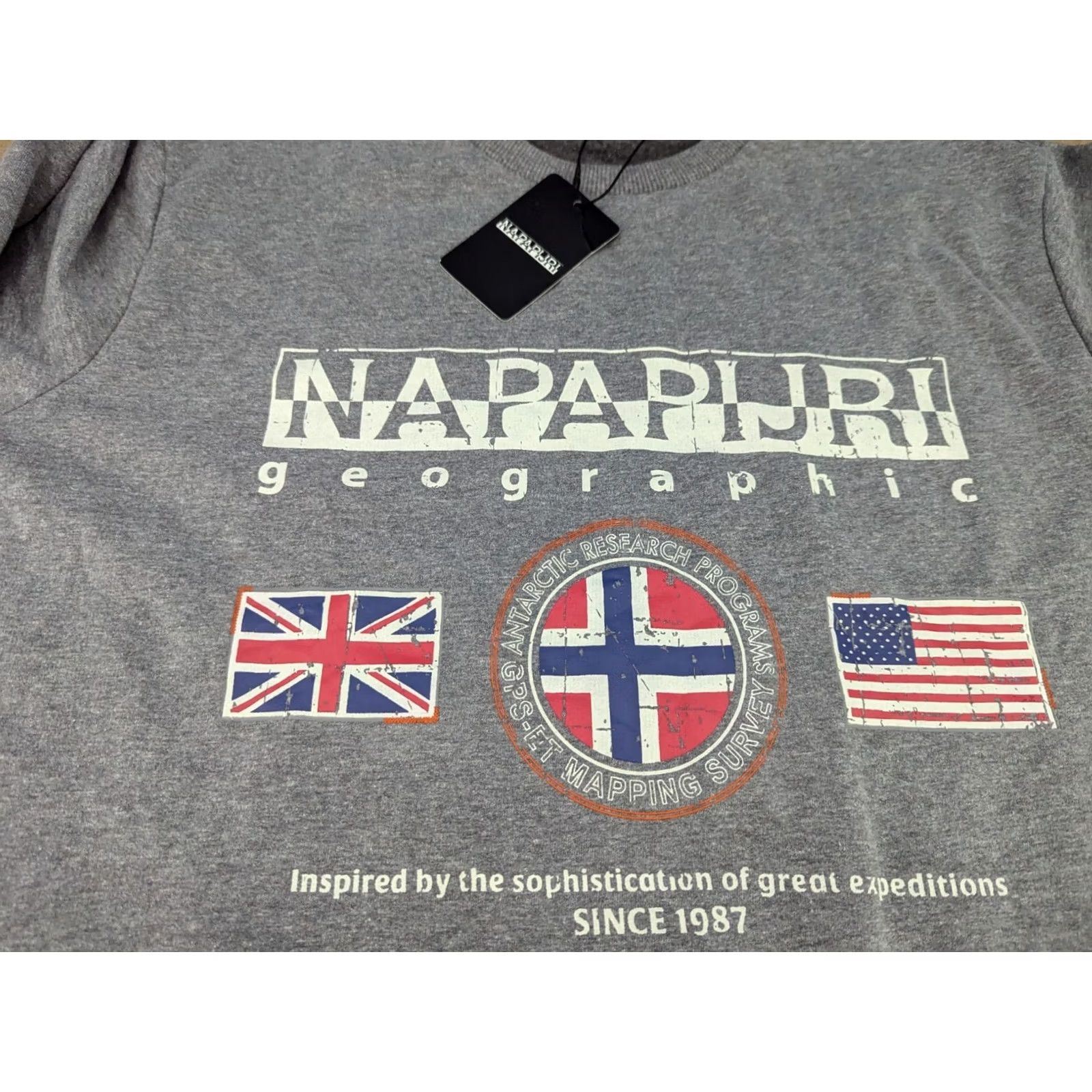 Napapijri Napapijri Mens Sweatshirt XL Crewneck Gray Antarctic Research Program Cotton Sweatshirt Mens XL Gray Napapijri Size US XL / EU 56 / 4 - 7 Thumbnail