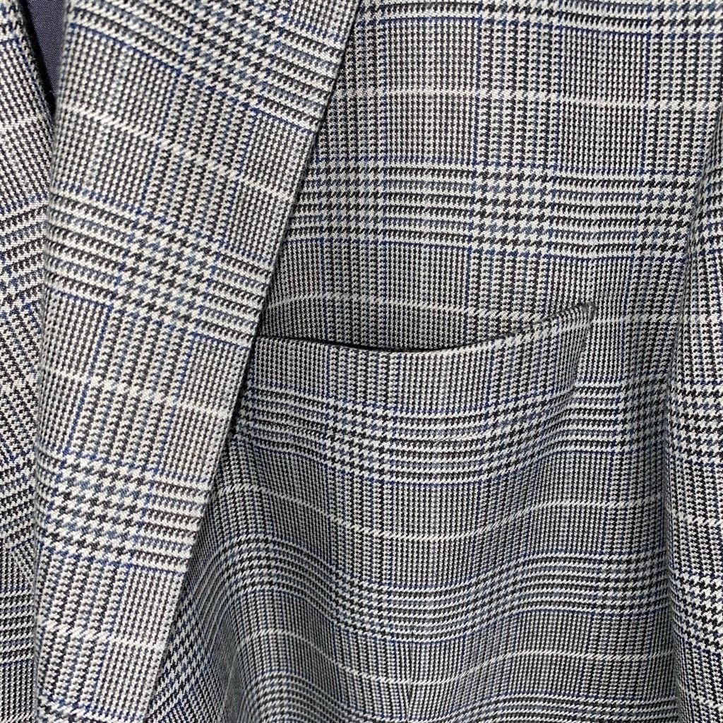Stafford Stafford essentials mens 44R black & white button plaid blaz Size 44R - 5 Thumbnail