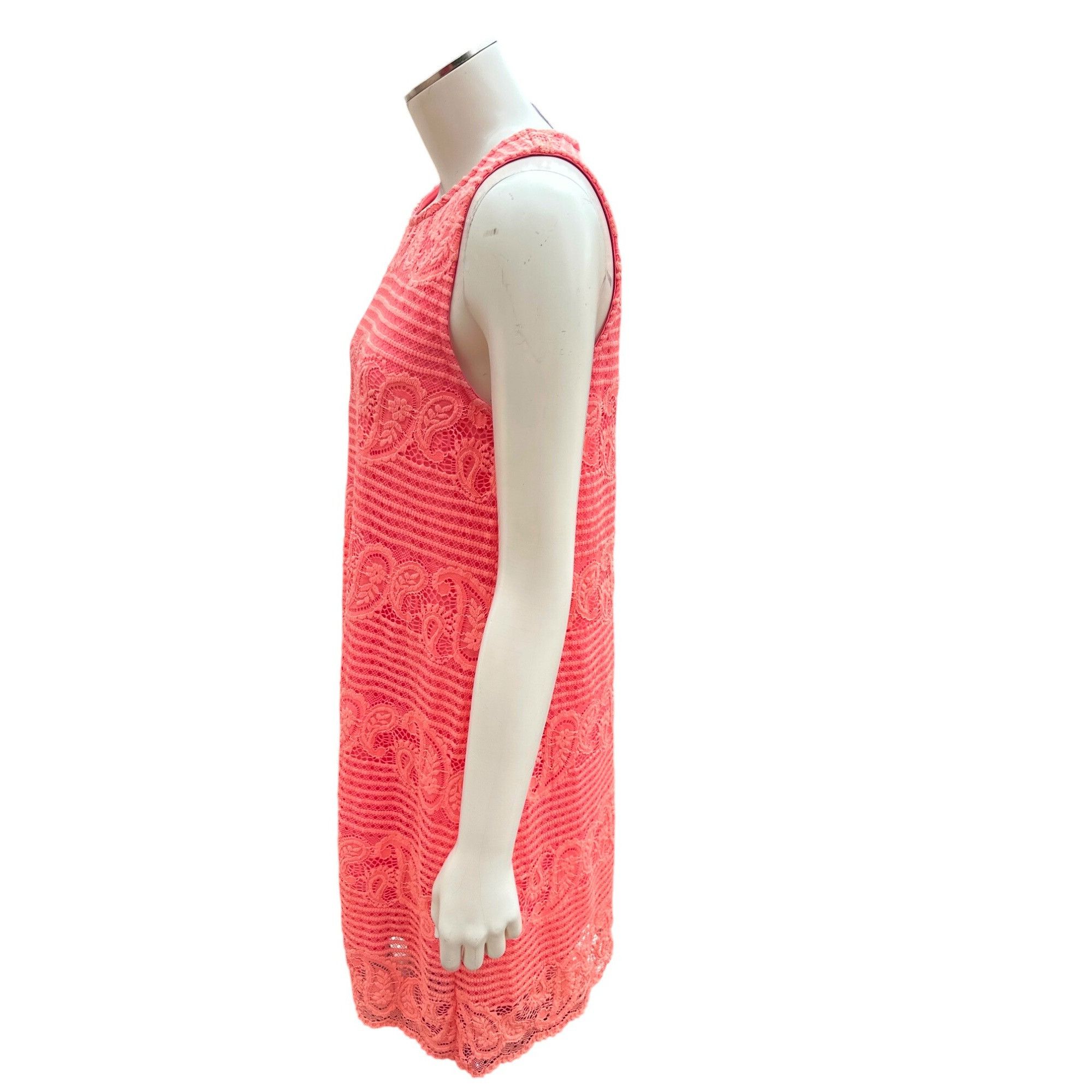 Other Alya Coral Lace Shift Dress Scalloped Hem Sleeveless Boho Mi Size S / US 4 / IT 40 - 4 Thumbnail