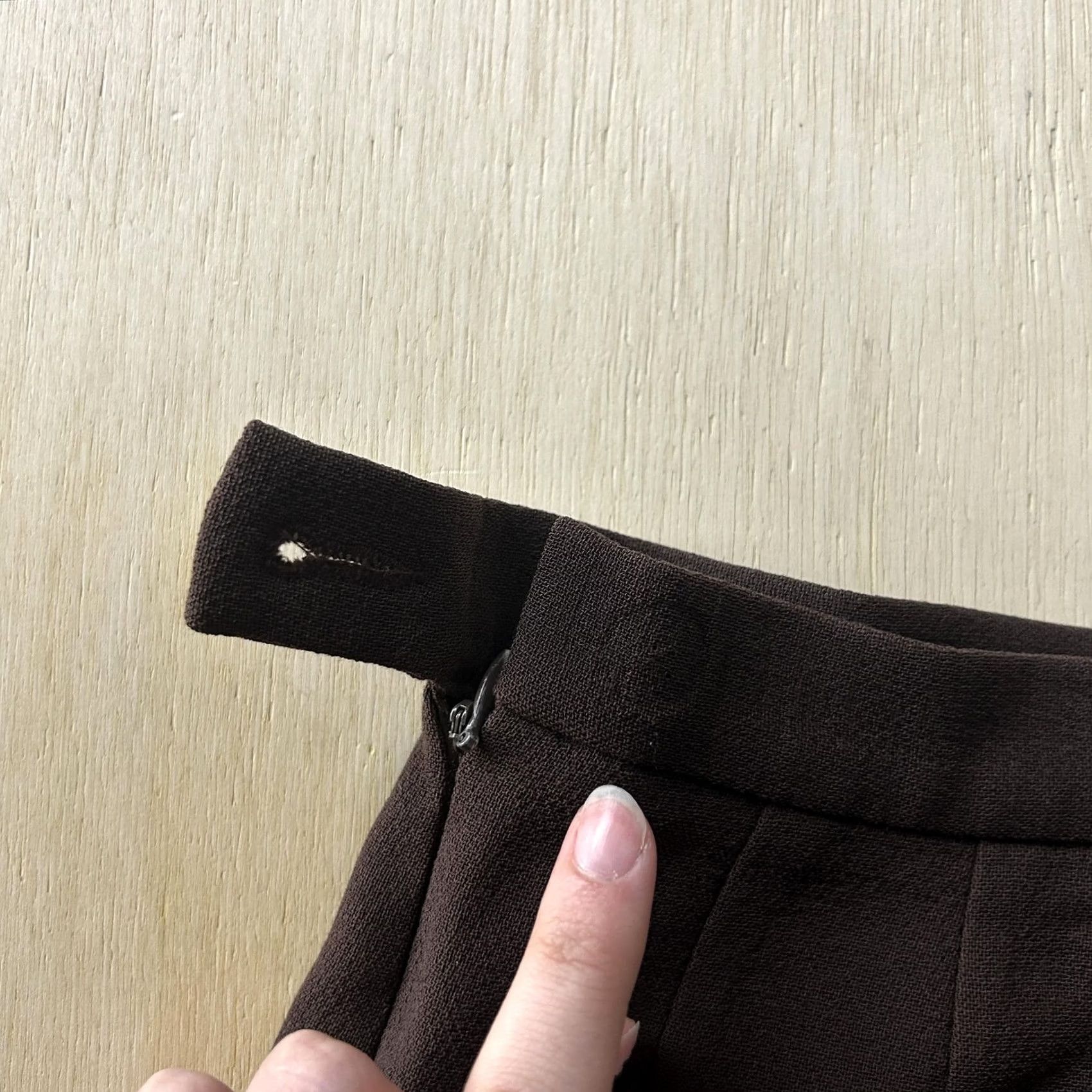 Vintage VINTAGE Regina Rubens Dress Pants Womens 38 Brown Crepe Side Zip Made In France Size 26" / US 2 / IT 38 - 4 Thumbnail