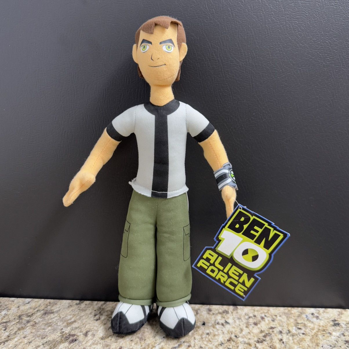 Cartoon Network × Vintage 2009 Ben 10 Alien Force 14" Ben Plush Toy Cartoon Network Size ONE SIZE - 1 Thumbnail
