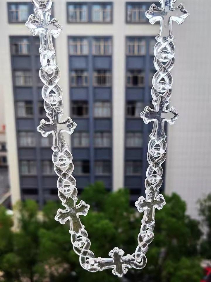 Jewelry Clear Cross Chain Necklace Size ONE SIZE - 1 Thumbnail