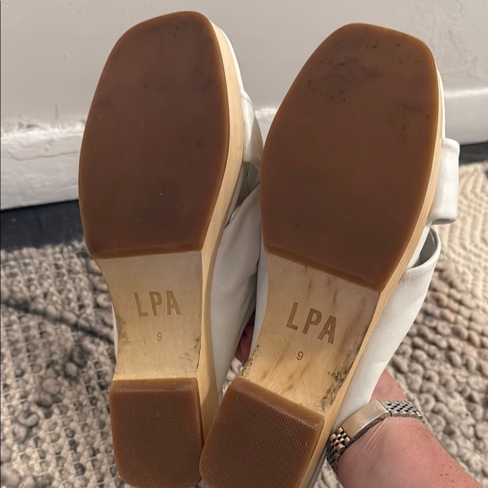 Other NWT LPA from Revolve White Knotted Slide Sandals Size 9 Size US 9 / IT 39 - 7 Thumbnail