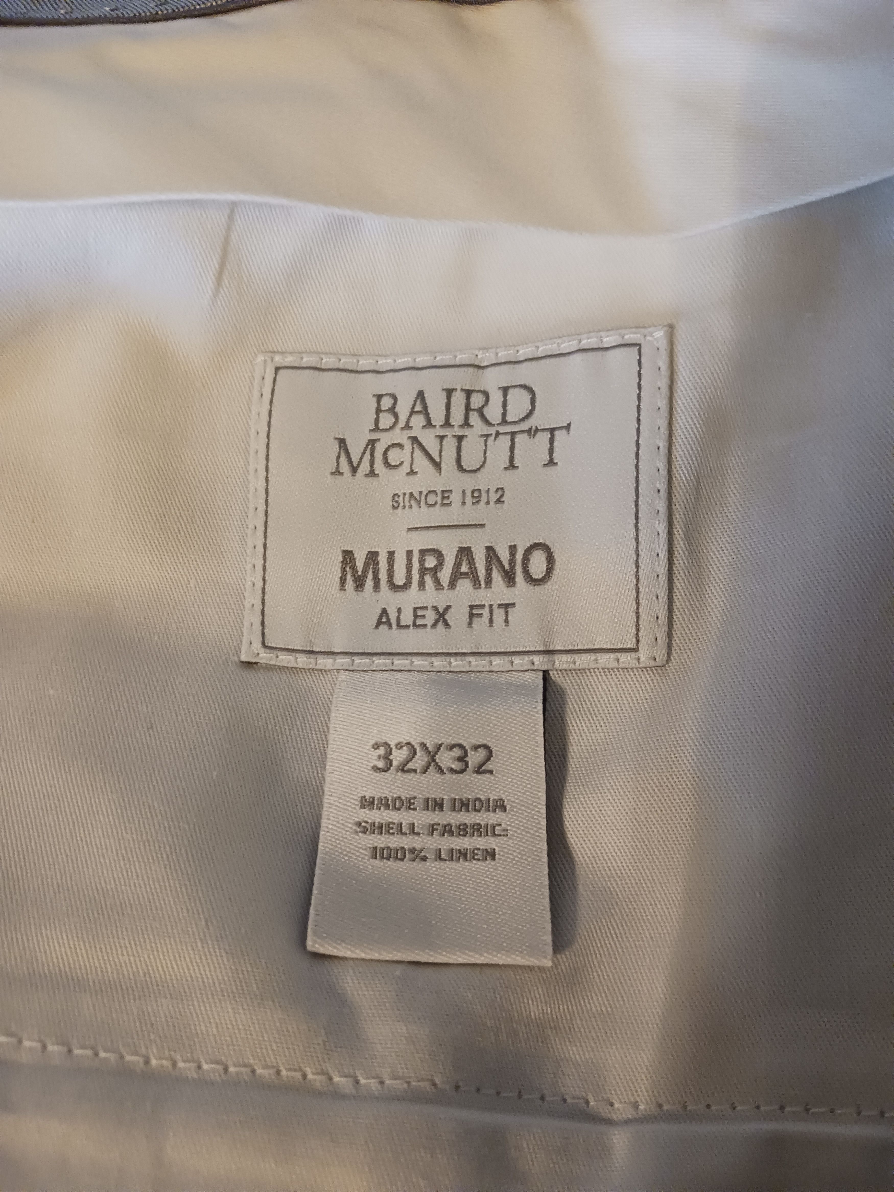 Murano Baird Mcnutt Murano 100% Linen Alex Fit Pants Size US 32 / EU 48 - 3 Thumbnail