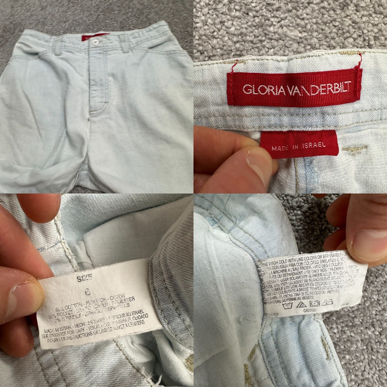 Gloria Vanderbilt VINTAGE Gloria Vanderbilt Jeans Denim Mom 6 Women 28x20.5 Light Blue 5-Pocket Sun, Fashion, Classic Womens Size 28" / US 6 / IT 42 - 8 Thumbnail