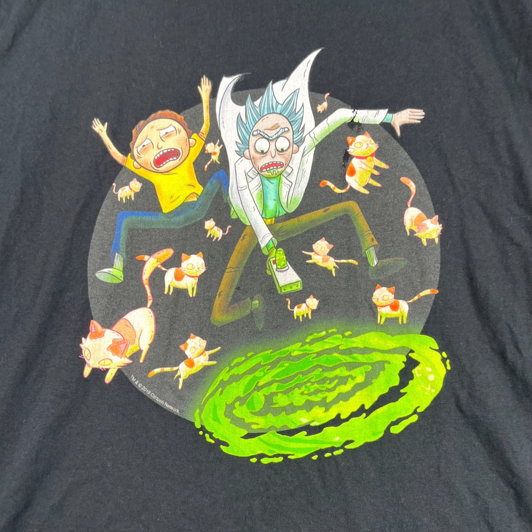 Vintage Rick and Morty Graphic Print T-Shirt Gilden 2XL Mens Black Crew Neck Short Sleeve Cotton Size US XXL / EU 58 / 5 - 2 Thumbnail