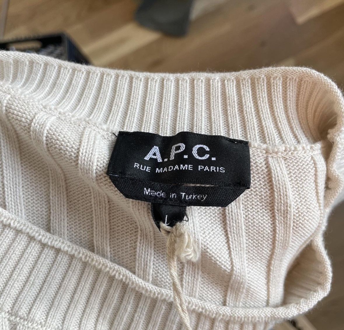 A.P.C. APC Ribbed Cotton Sweater Size US L / EU 52-54 / 3 - 2 Thumbnail