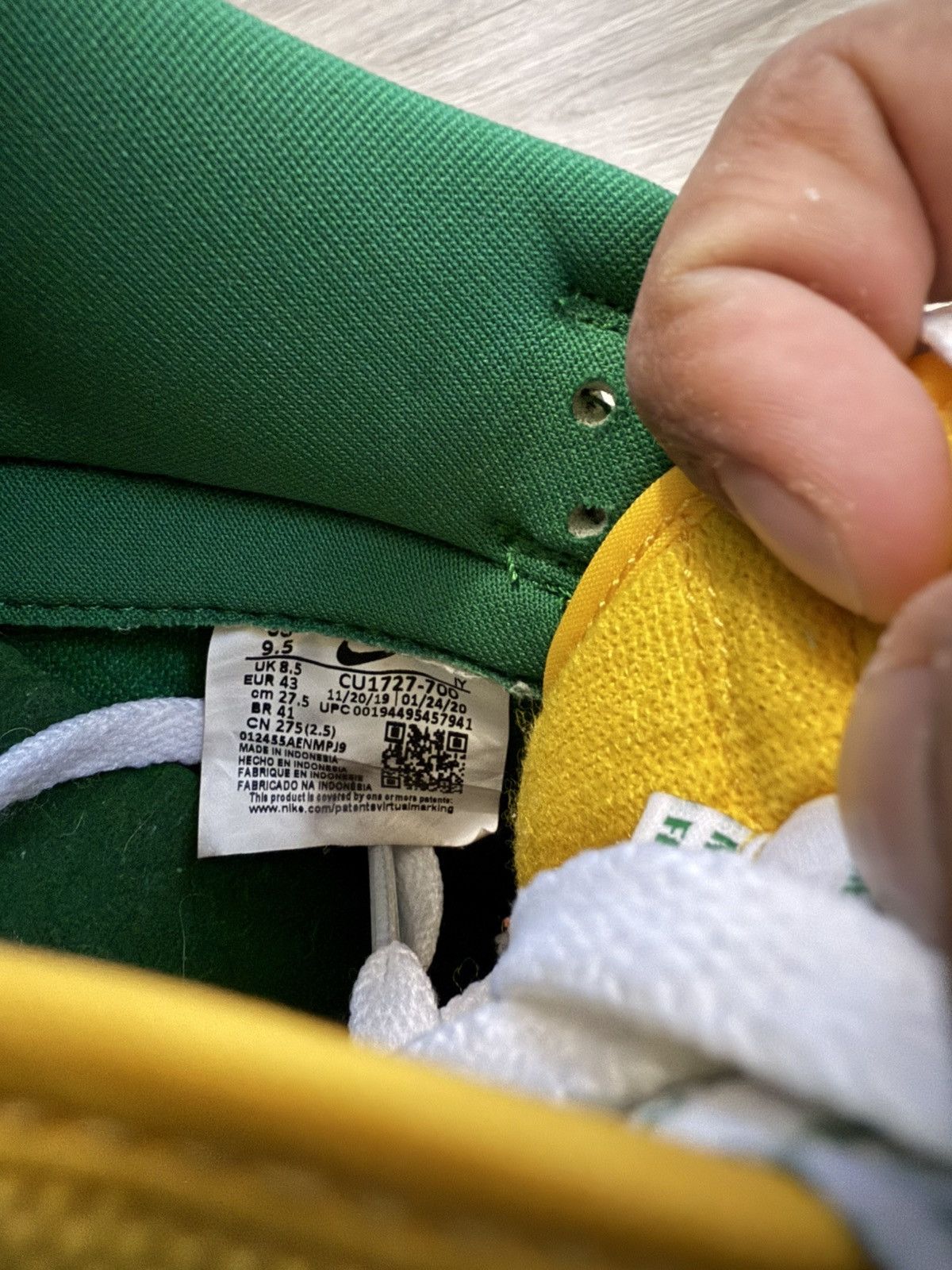 Nike Dunk low Brazil 2020 Size US 9.5 / EU 42-43 - 6 Thumbnail