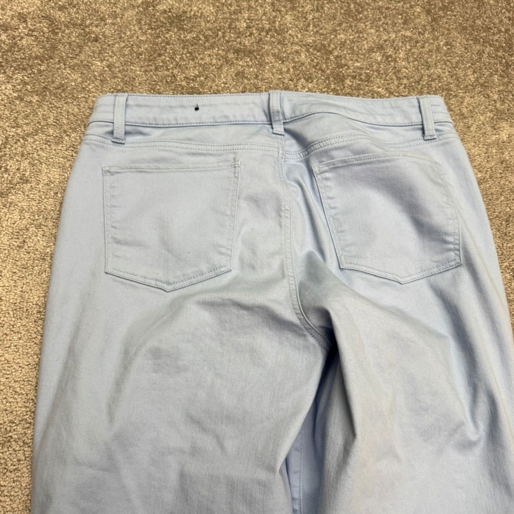 Talbots Talbots Womens 12 Periwinkle Blue Slim Fit Ankle Chino Pants Mid Rise Flat Front Size 34" / US 12 / IT 48 - 5 Thumbnail