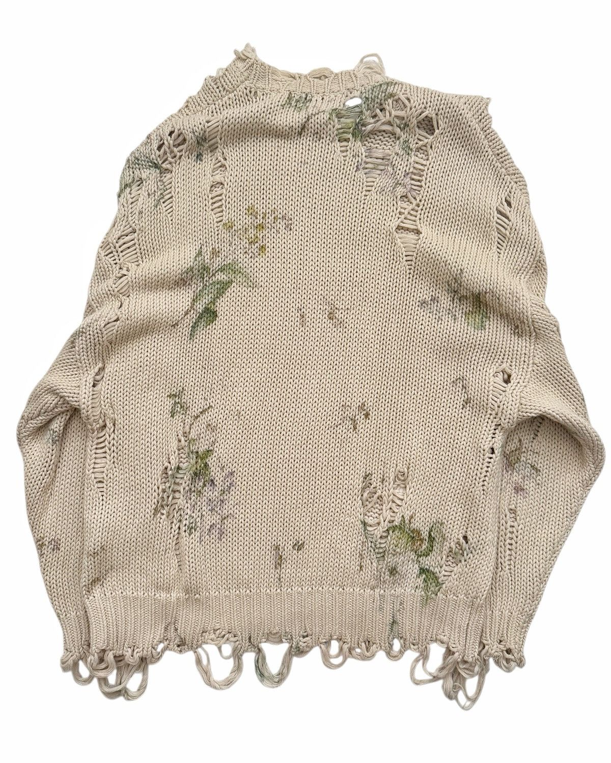 R13 2023 RARE Floral Distressed Oversized Sweater Size US M / EU 48-50 / 2 - 2 Thumbnail