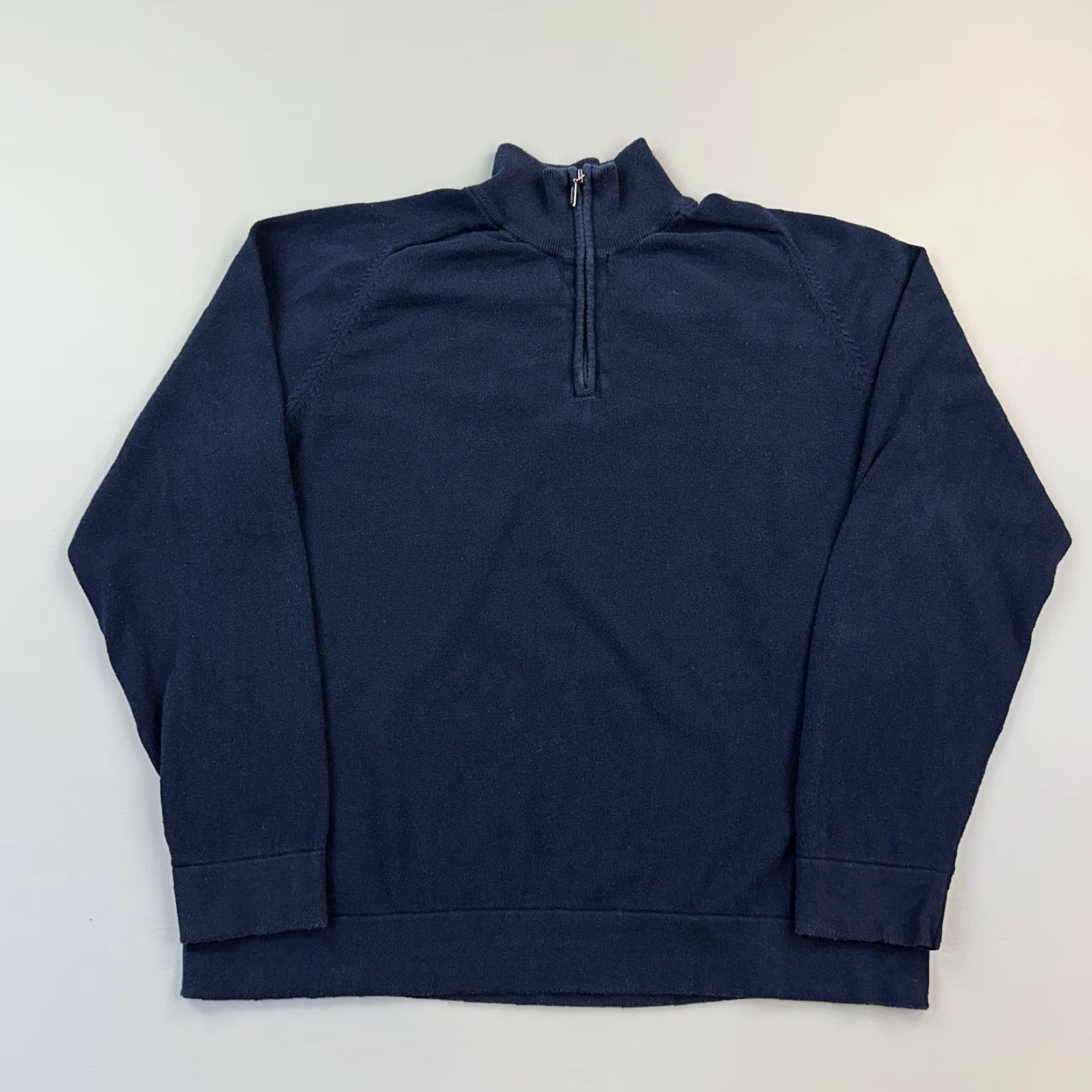 Vintage L.L. Bean Sweater Mens Large Blue Cotton Cashmere Blend 1/4 Zip Pullover Casual Shirt/Top Size US L / EU 52-54 / 3 - 2 Thumbnail