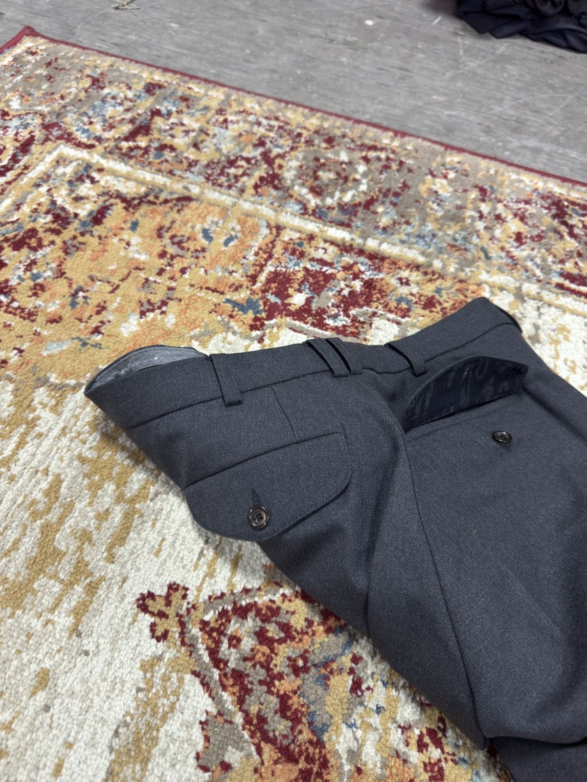Other 1980s Wool Suit Pants Baggy Trousers Blend Balenciaga Rick Size US 36 / EU 52 - 6 Thumbnail