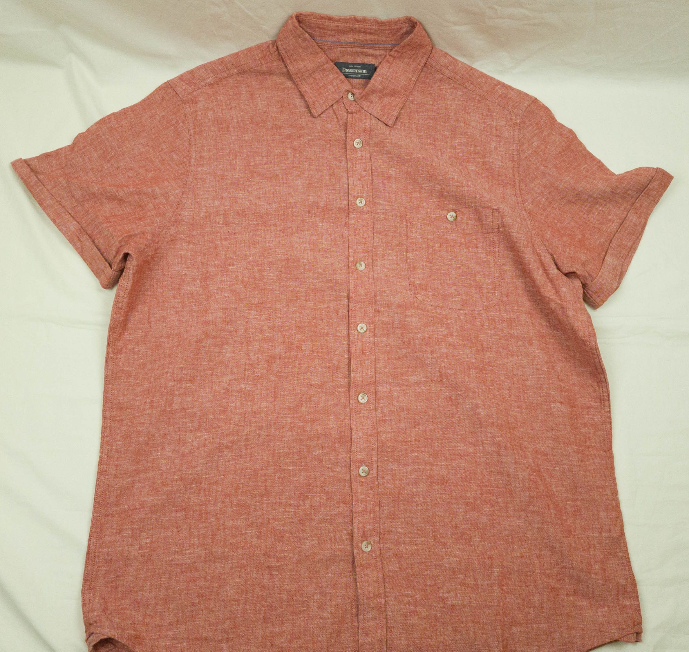 Other DRESSMANN SHIRT SHORT SLEEVE LINEN COTTON SIZE XL VGC Size US XL / EU 56 / 4 - 3 Thumbnail