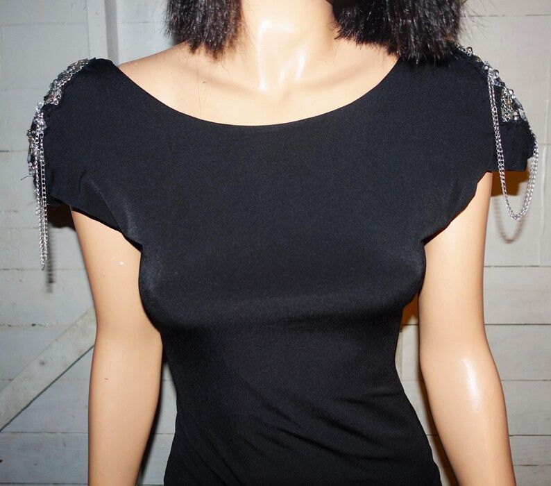 Other Ruby Rox Black Jeweled Bodycon Dress S Size S / US 4 / IT 40 - 2 Thumbnail