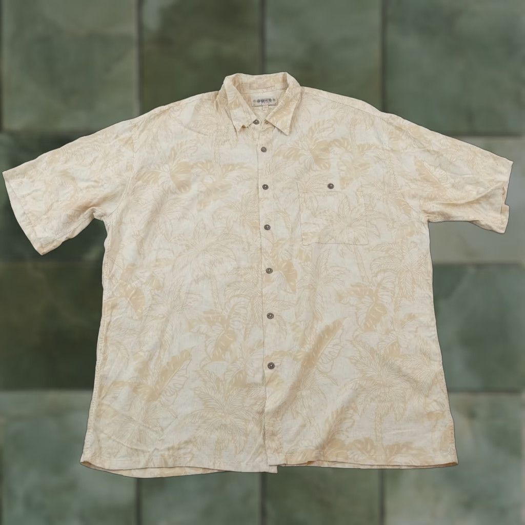 Vintage Campia Shirt Mens XL Yellow Floral Button-Up 100% Rayon Casual Hawaiian Button Up Shirt Floral Hawaiian Mens XL Yellow Size US XL / EU 56 / 4 - 1 Thumbnail