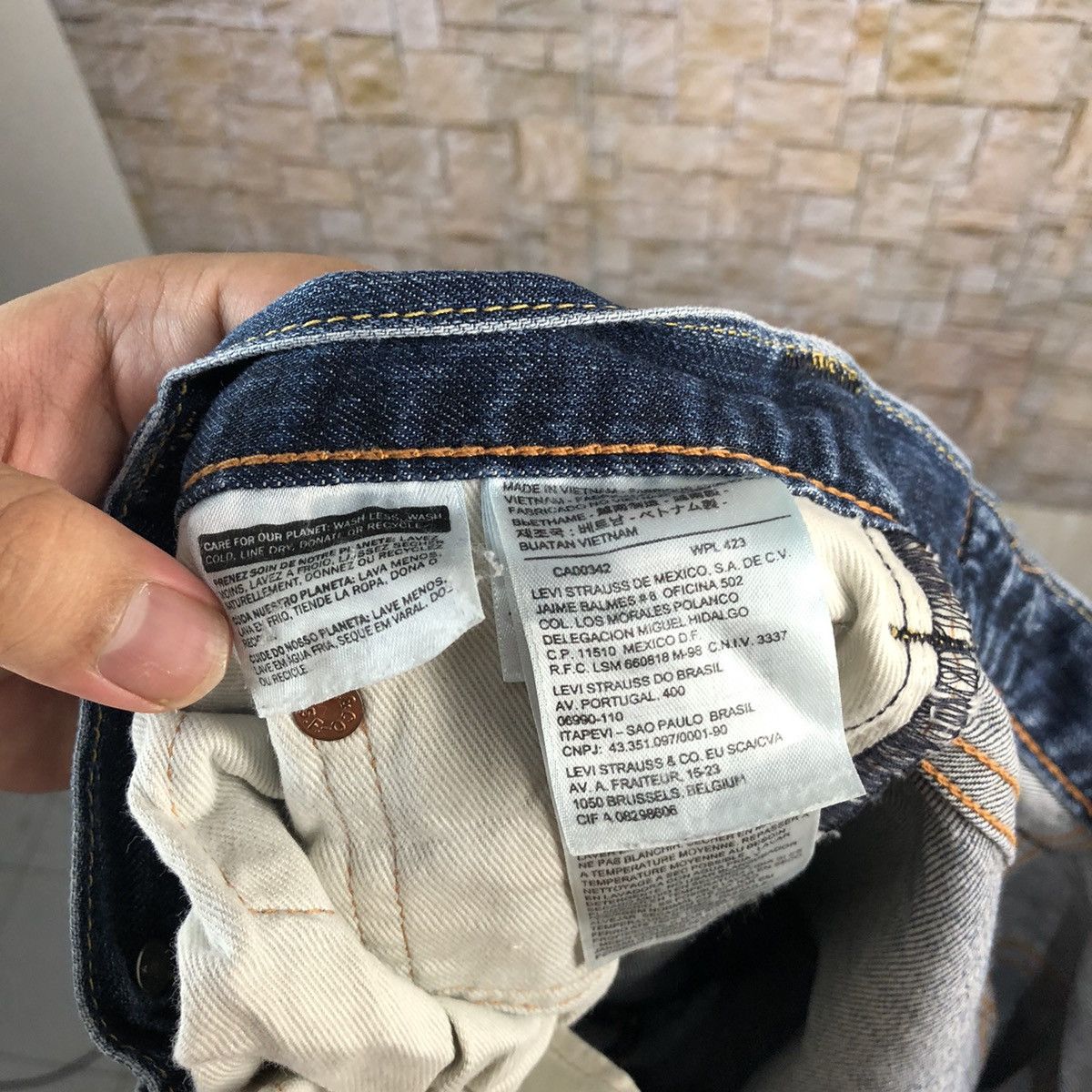 Levi's Levis Blue Denim Pants #7569 Size US 32 / EU 48 - 20 Thumbnail