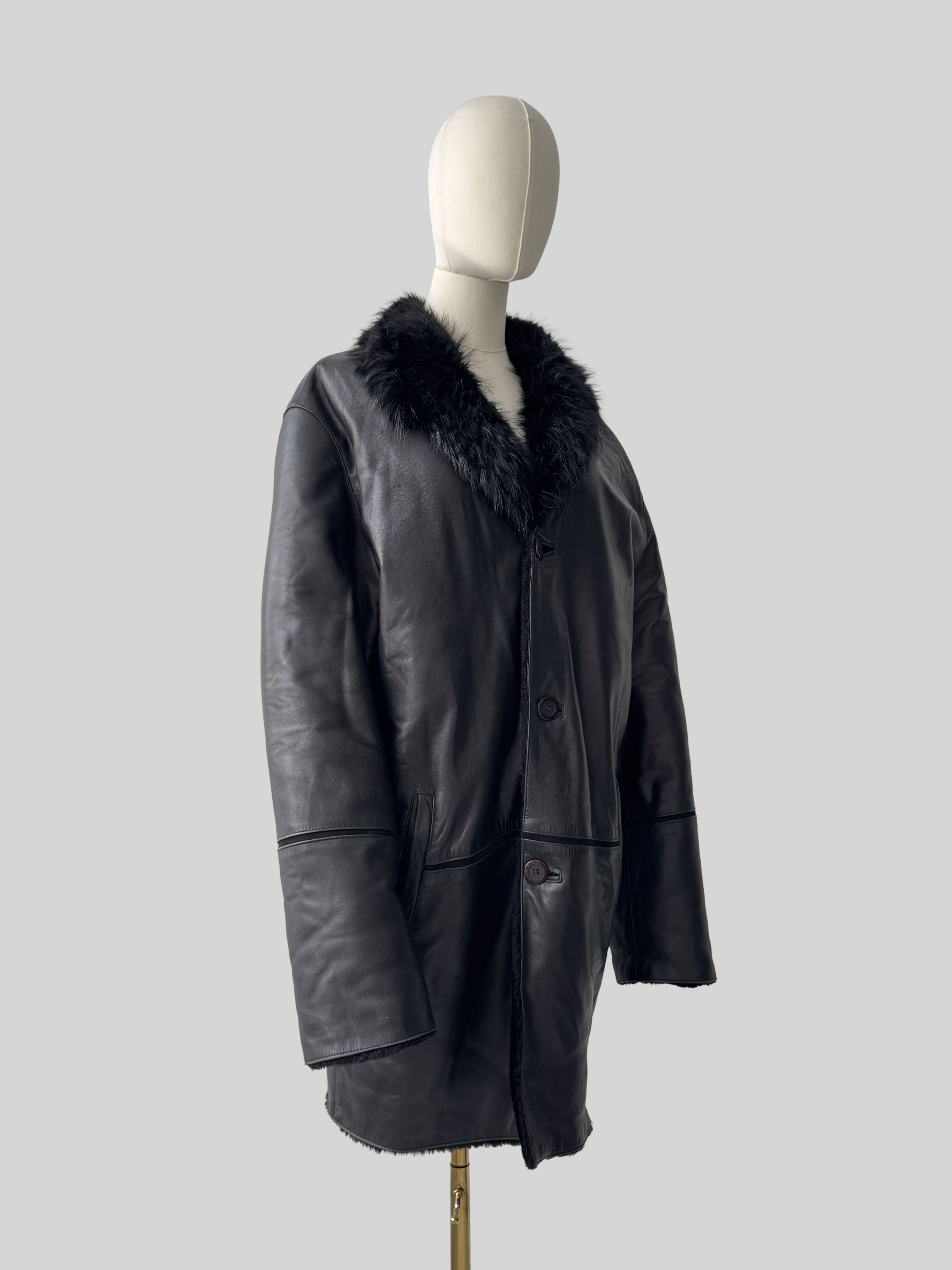Vintage Vintage Real Sheepskin Coat (D10)(D15) Size US L / EU 52-54 / 3 - 2 Thumbnail